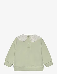 Lindex - Sweatshirt collar embroidery a - sportiska stila džemperi - dusty green - 1