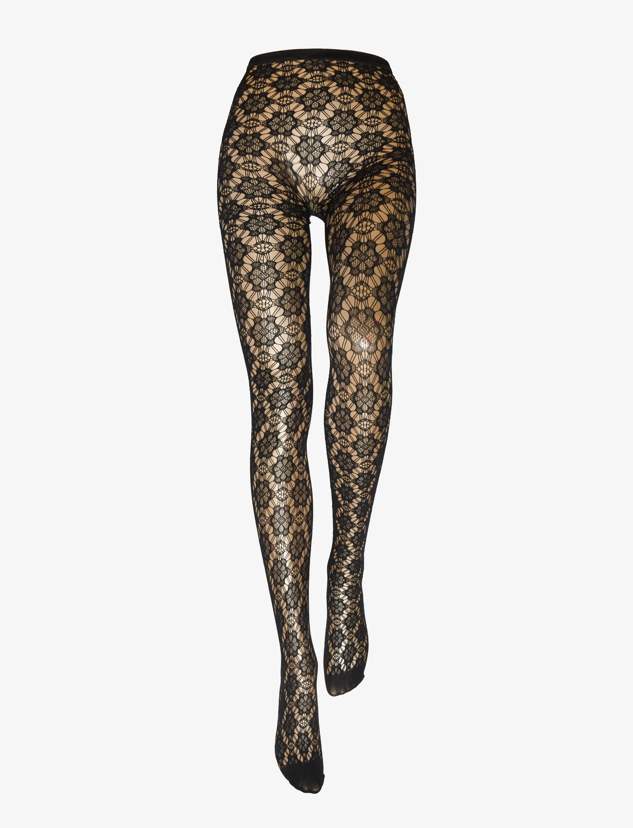 Lindex - Tights net flower repetitive - lowest prices - black - 1