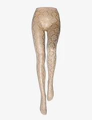 Lindex - Tights net flower repetitive - lowest prices - dark off white - 1