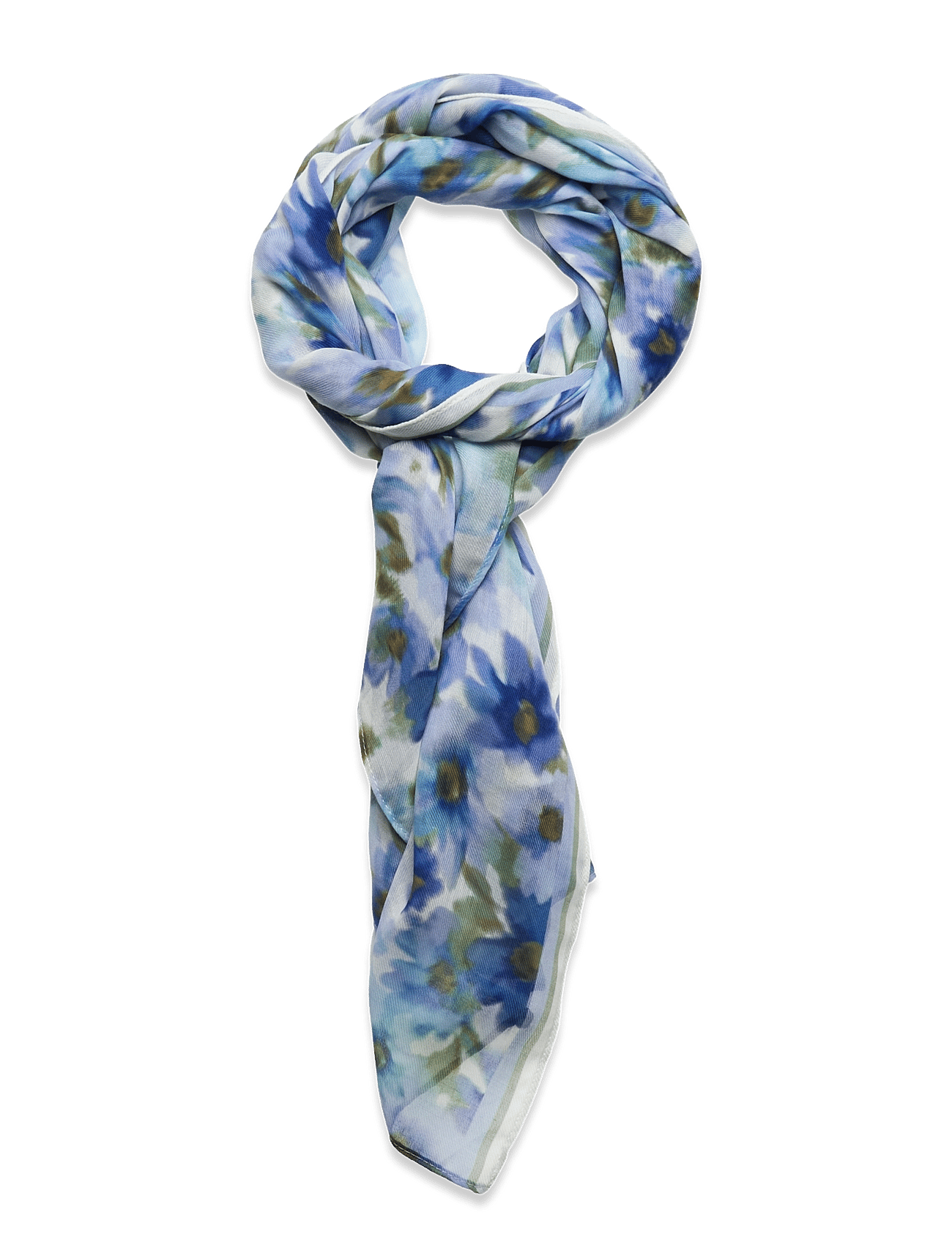 Scarf Flower blue 180x90cm