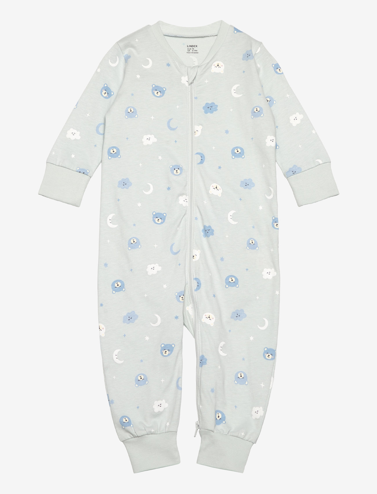 Lindex - Pyjamas Bear at back - natdragter - dusty blue - 0