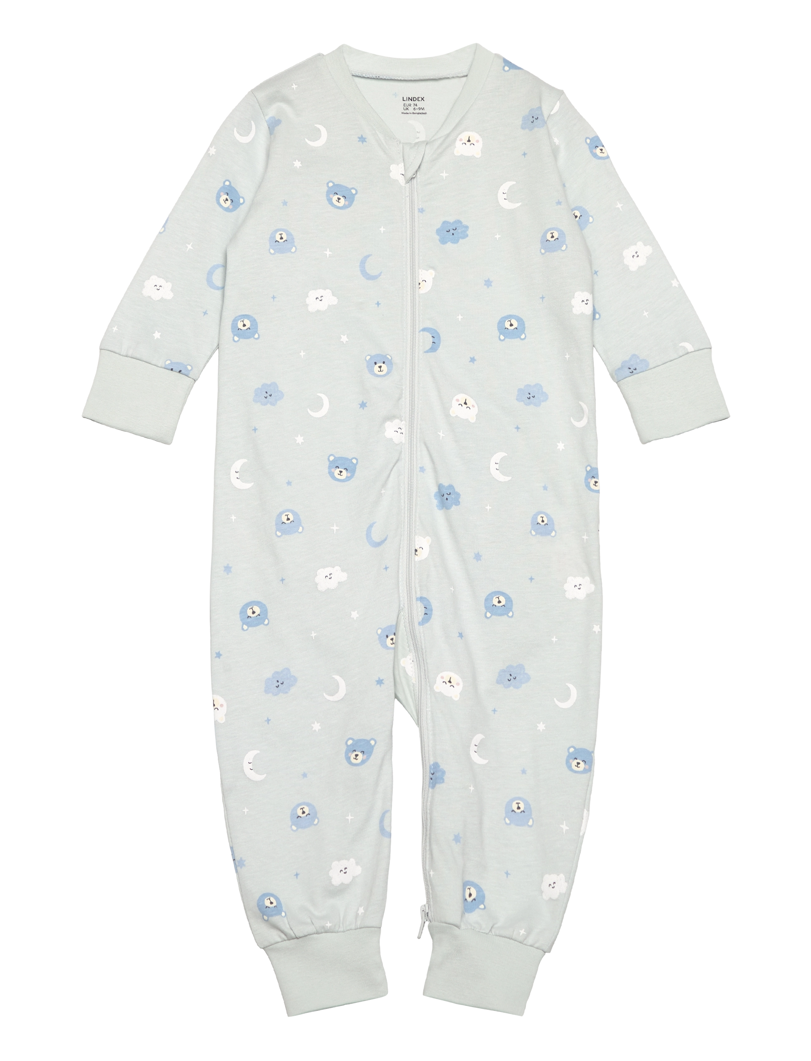 Lindex Pyjamas with application at the back - Bébé 44-92 - DUSTY BLUE / blue