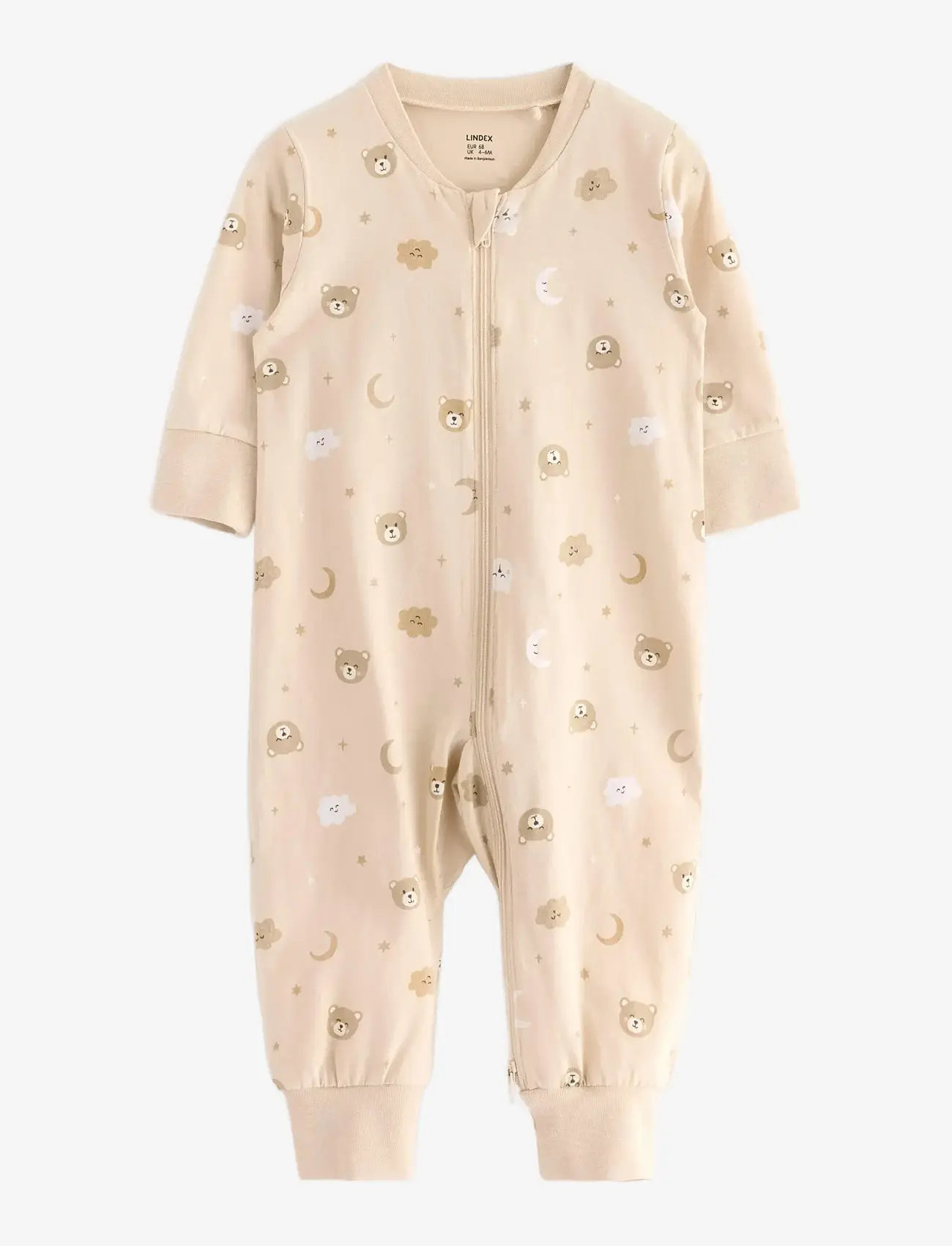 Lindex - Pyjamas with application at the back - schlafoveralls - light beige - 1