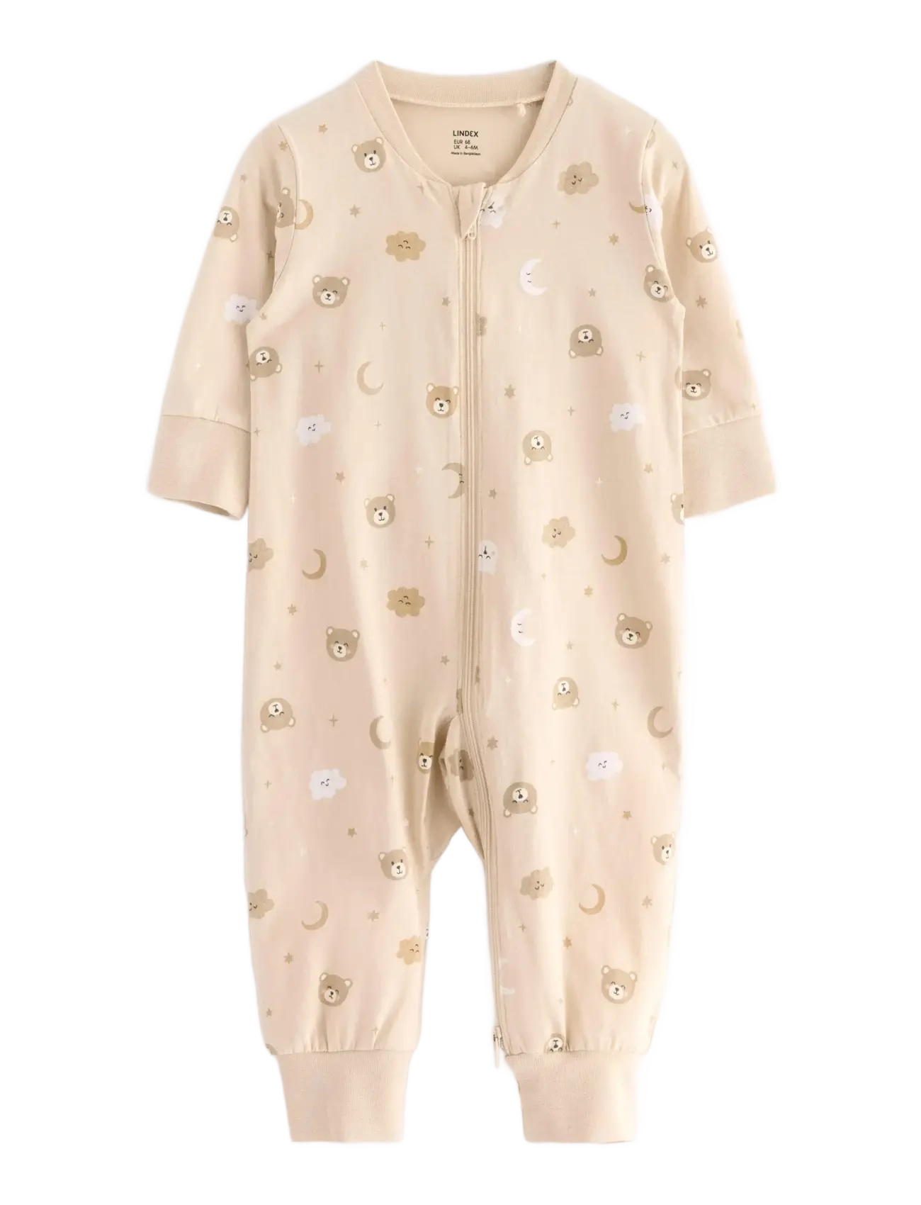 Lindex - Pyjamas with application at the back - schlafoveralls - light beige - 1