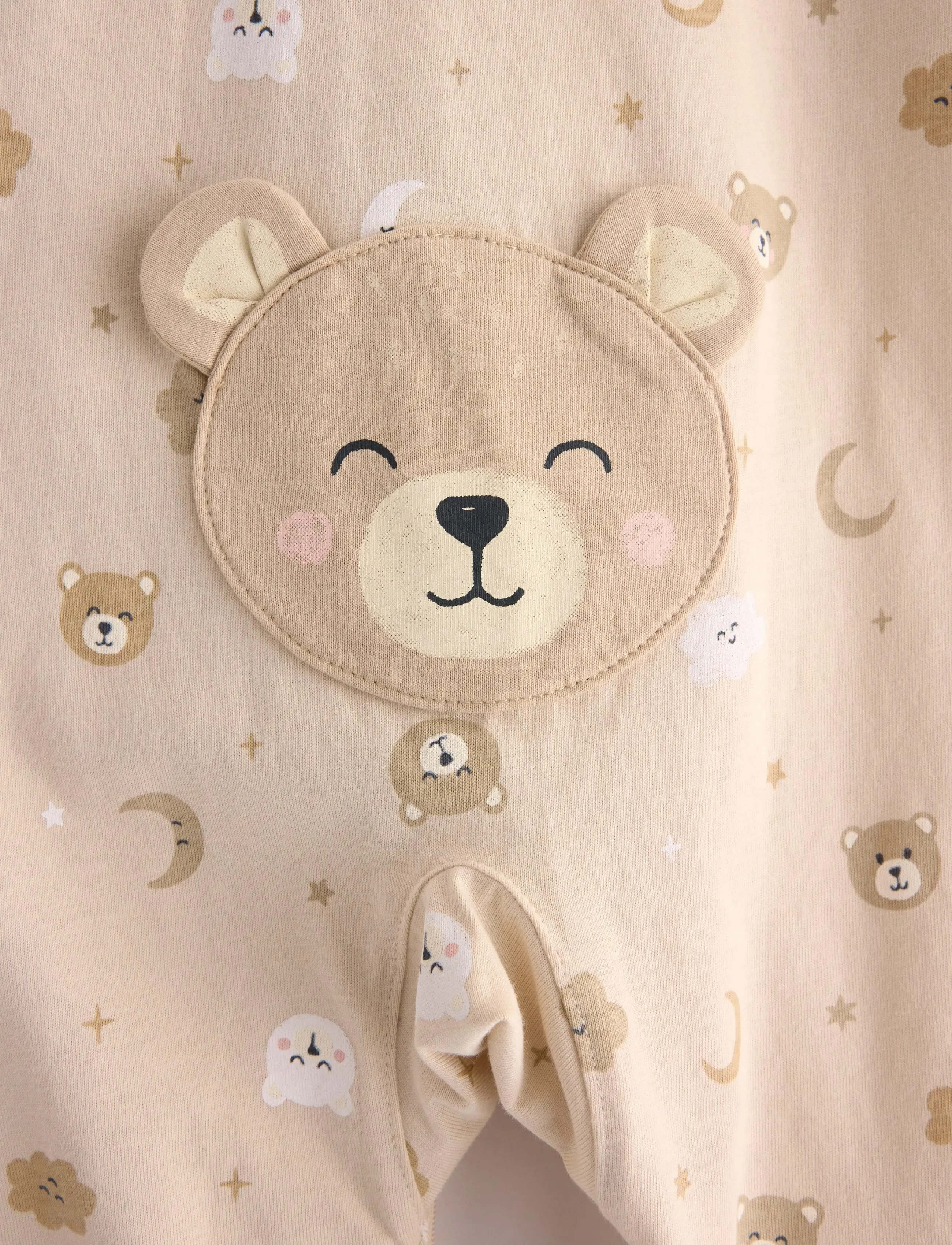 Lindex - Pyjamas with application at the back - schlafoveralls - light beige - 2
