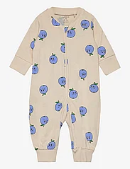 Lindex - Pyjamas Blueberry at back - sleeping overalls - light beige - 0