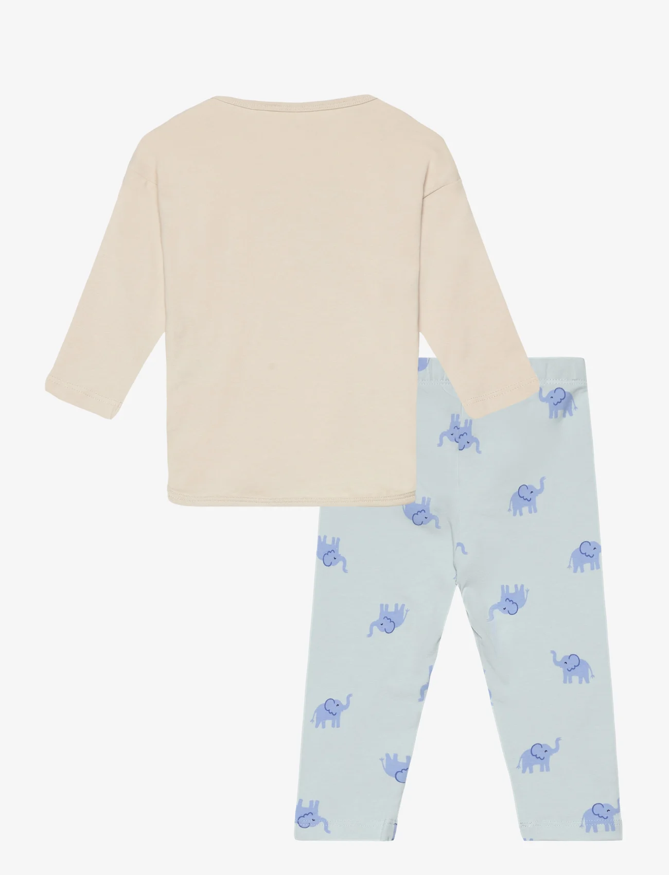 Lindex - Set Top Leggings Elephant - pyjamasset - light dusty blue - 1