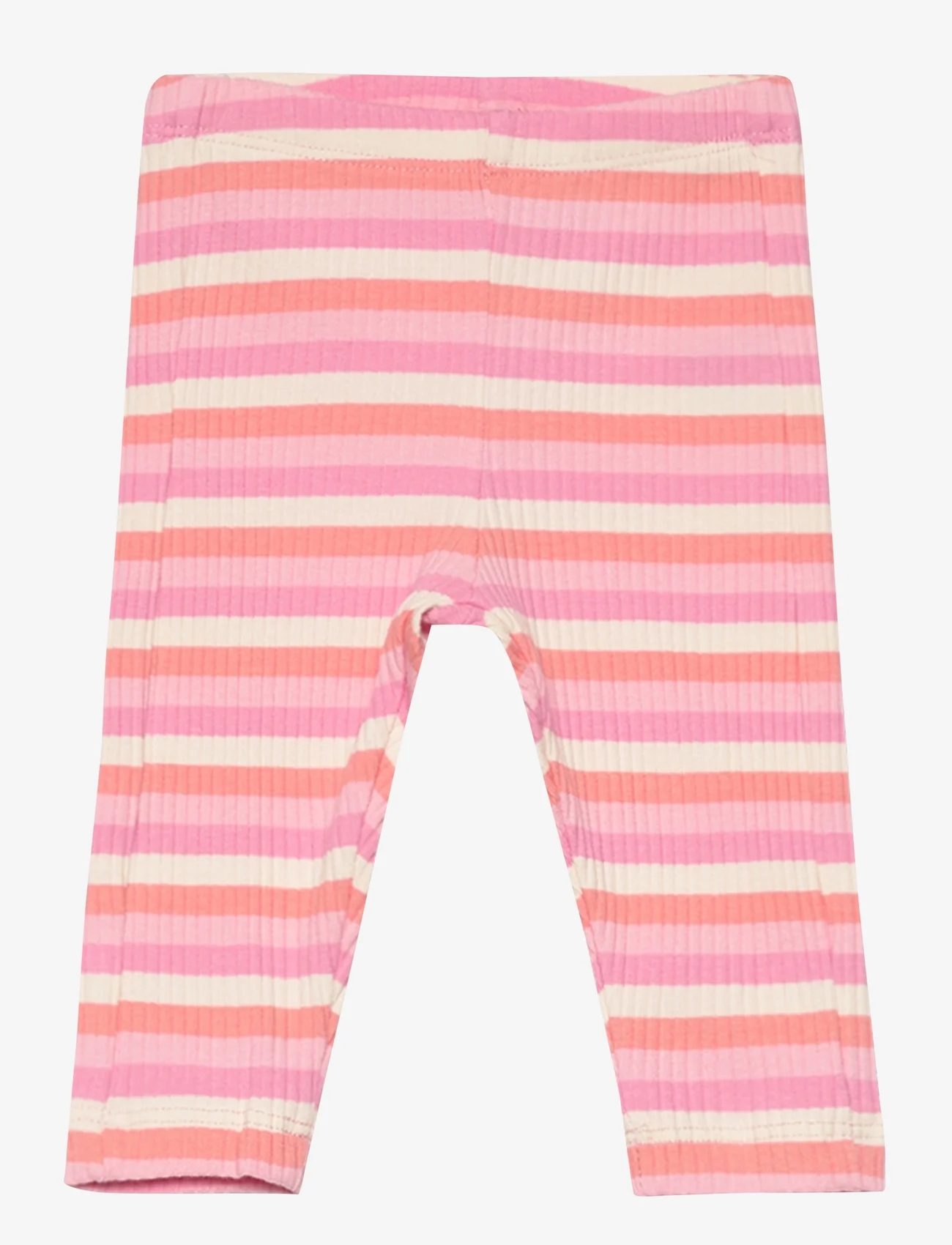 Lindex - Leggings rib stripe basic - lowest prices - light pink - 0