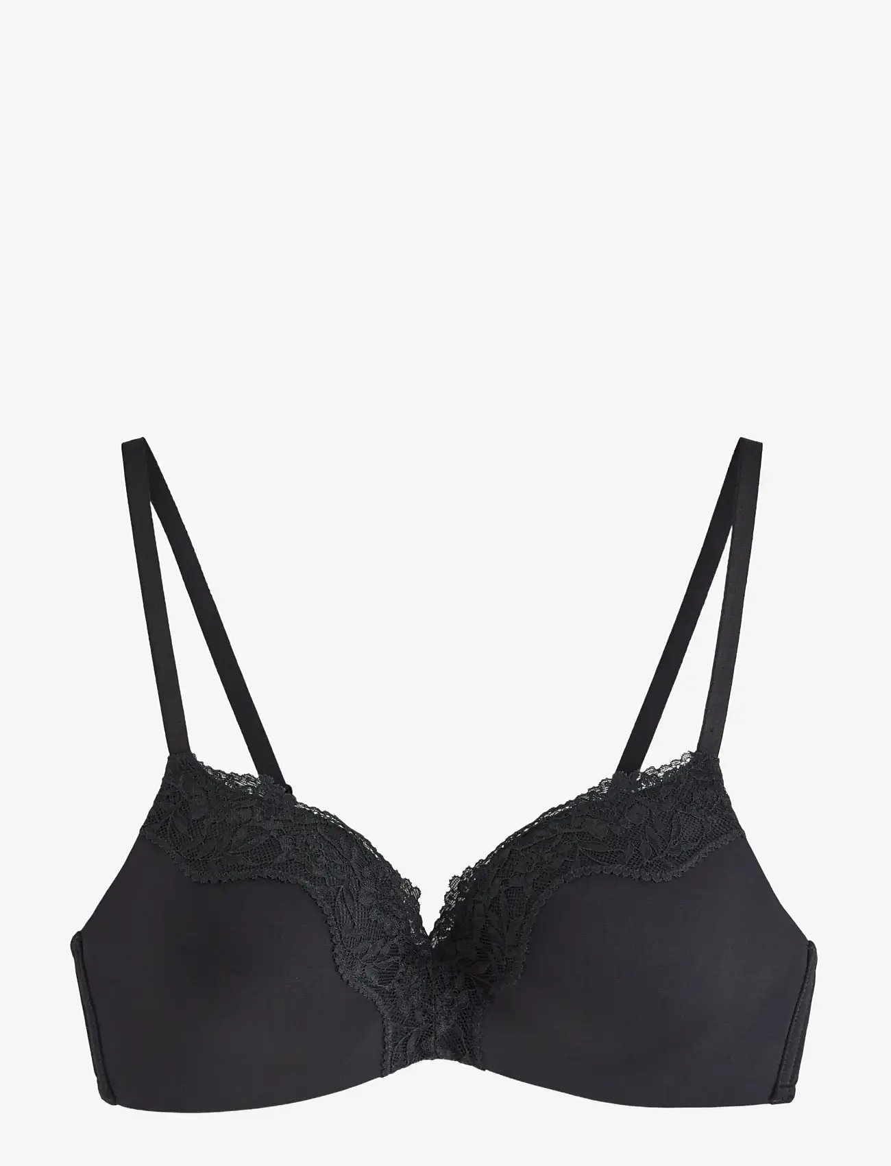 Lindex - Flora Nova Lace trim - non wired bras - black - 1
