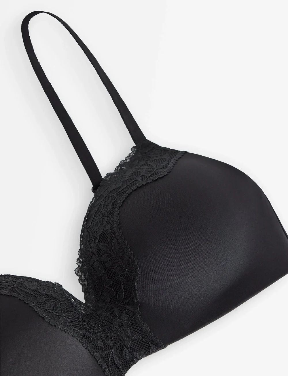 Lindex - Flora Nova Lace trim - bygellösa bh:ar - black - 5