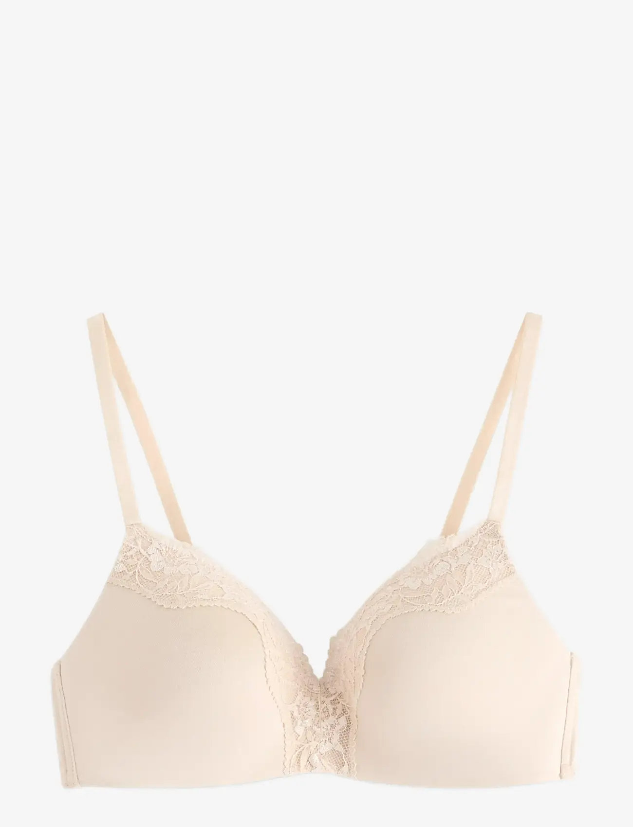 Lindex - Flora Nova Lace trim - bh'er uden bøjle - light beige - 1