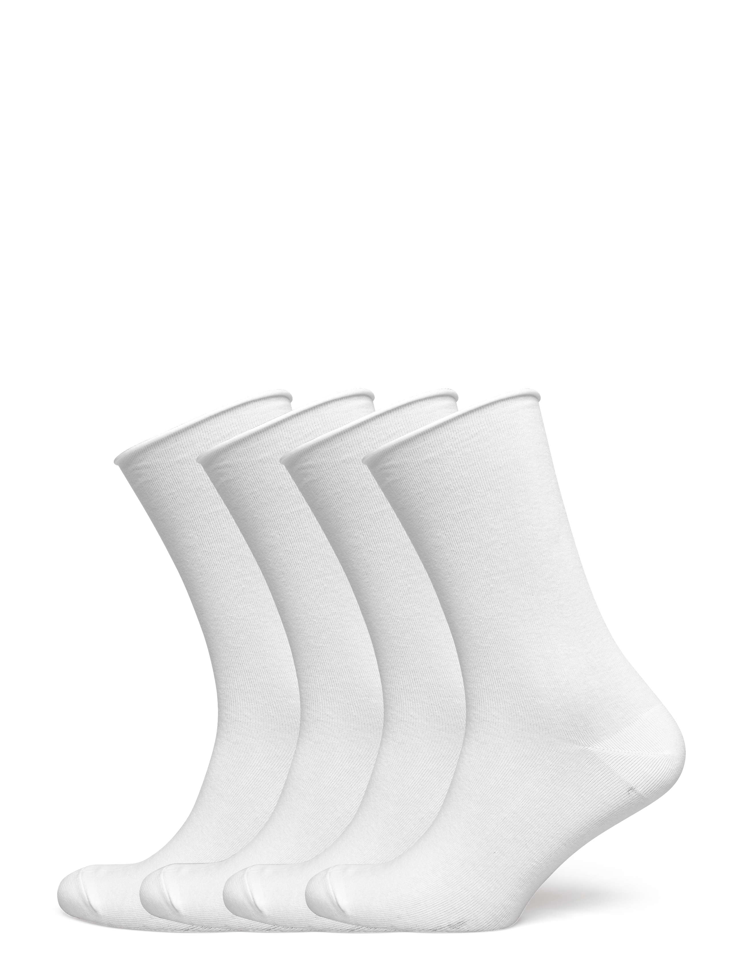 Lindex Sock 4 p thin roll edge - Ondergoed - WHITE / white