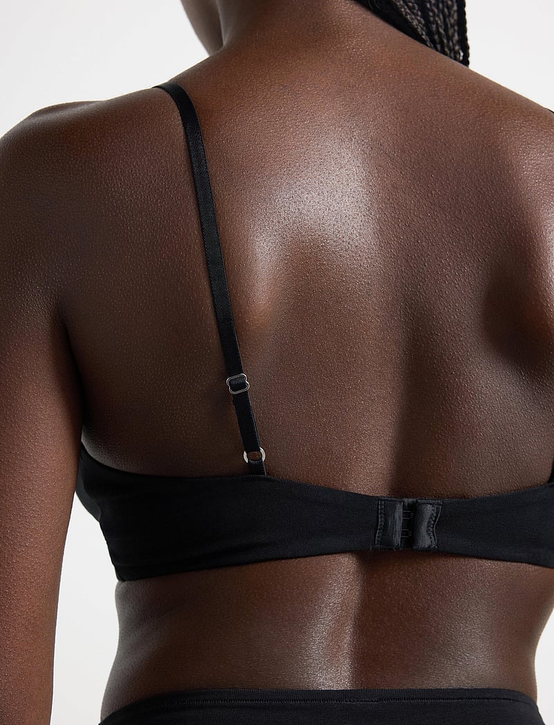 Lindex - Bra soft bra Carin cotton - bralette - black - 4