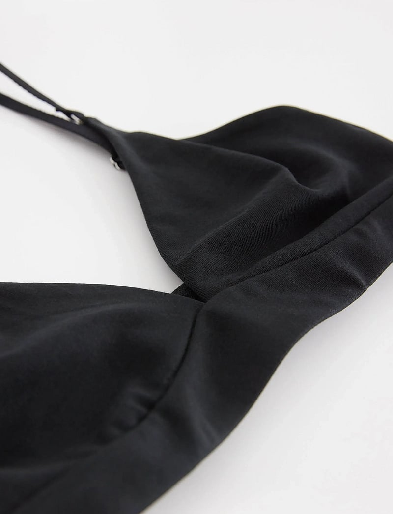 Lindex - Bra soft bra Carin cotton - bralette - black - 5