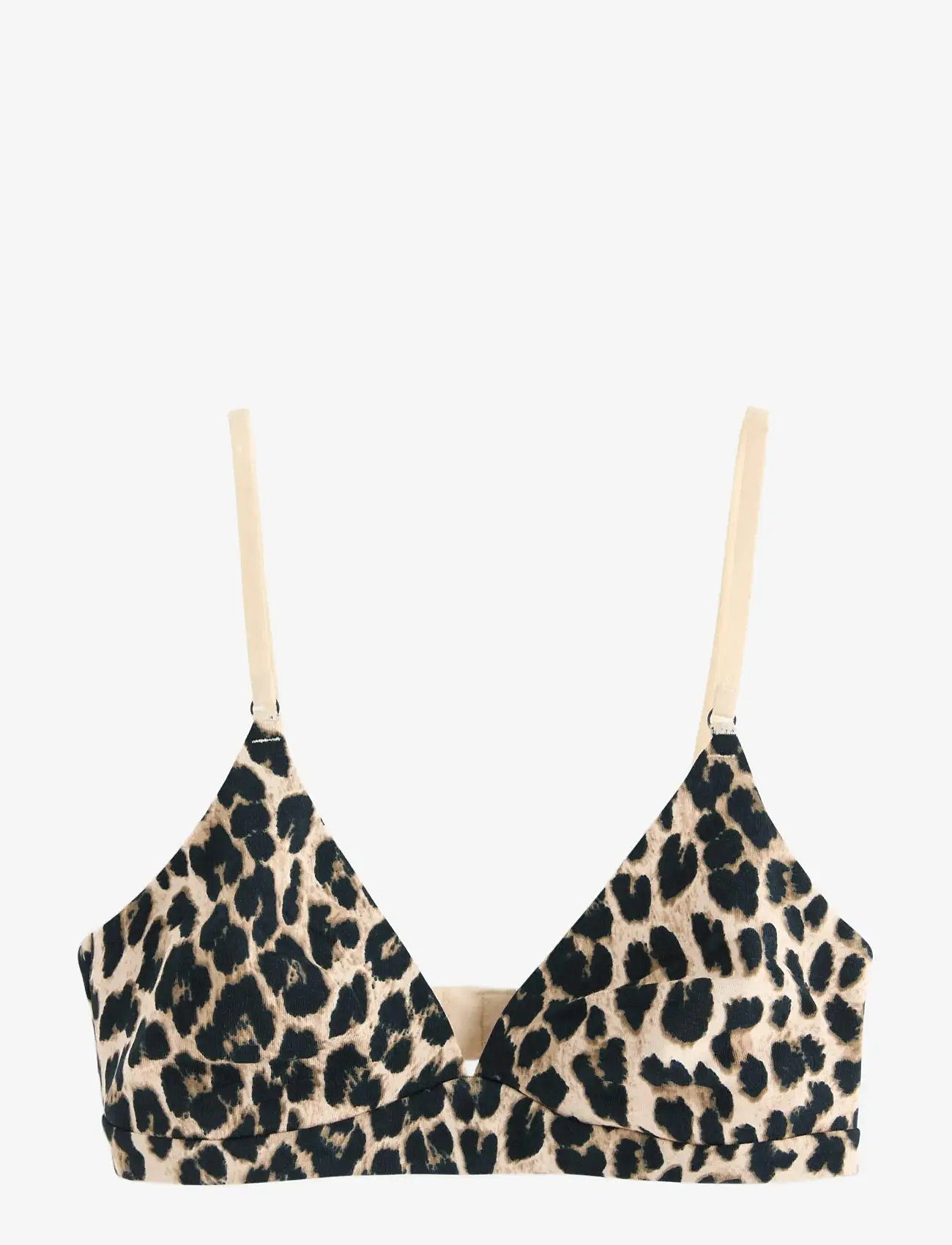 Lindex - Soft bra in cotton - rinnahoidja - light brown - 1