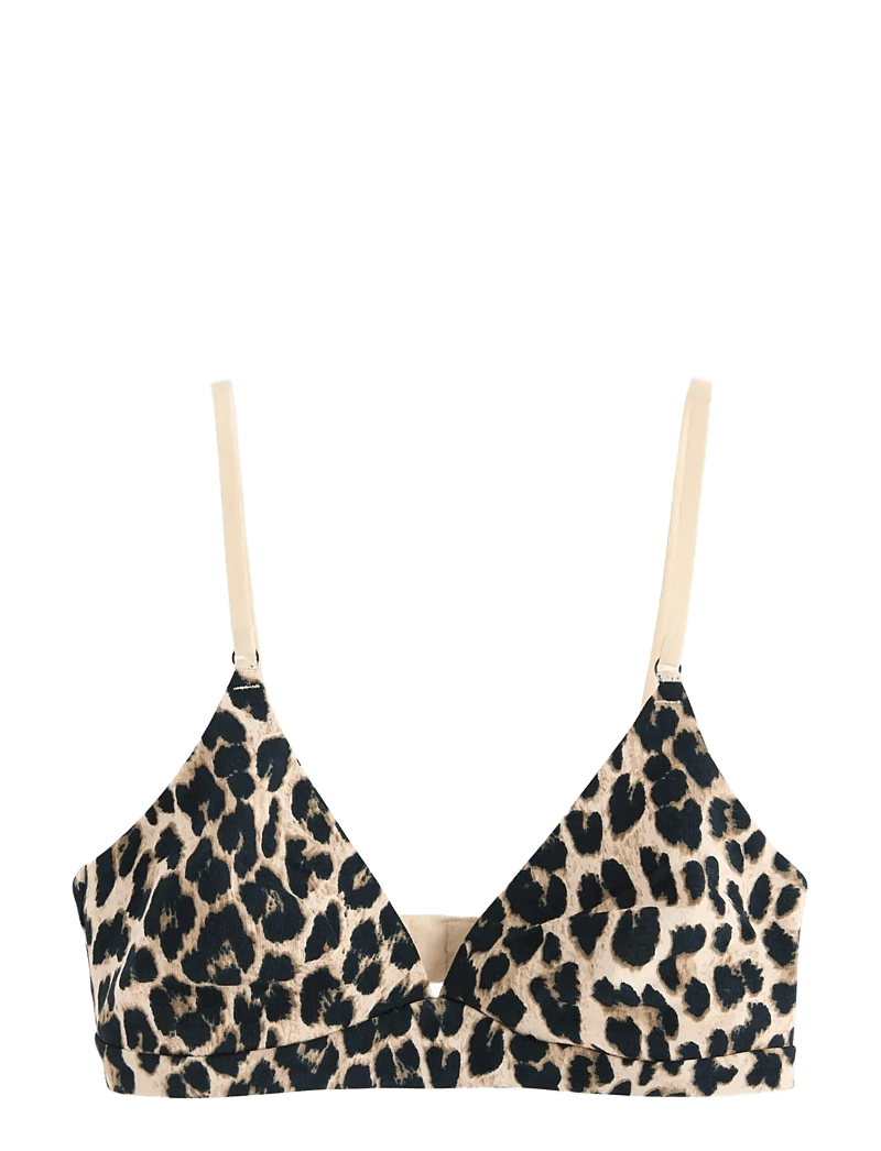 Lindex - Soft bra in cotton - rinnahoidja - light brown - 1