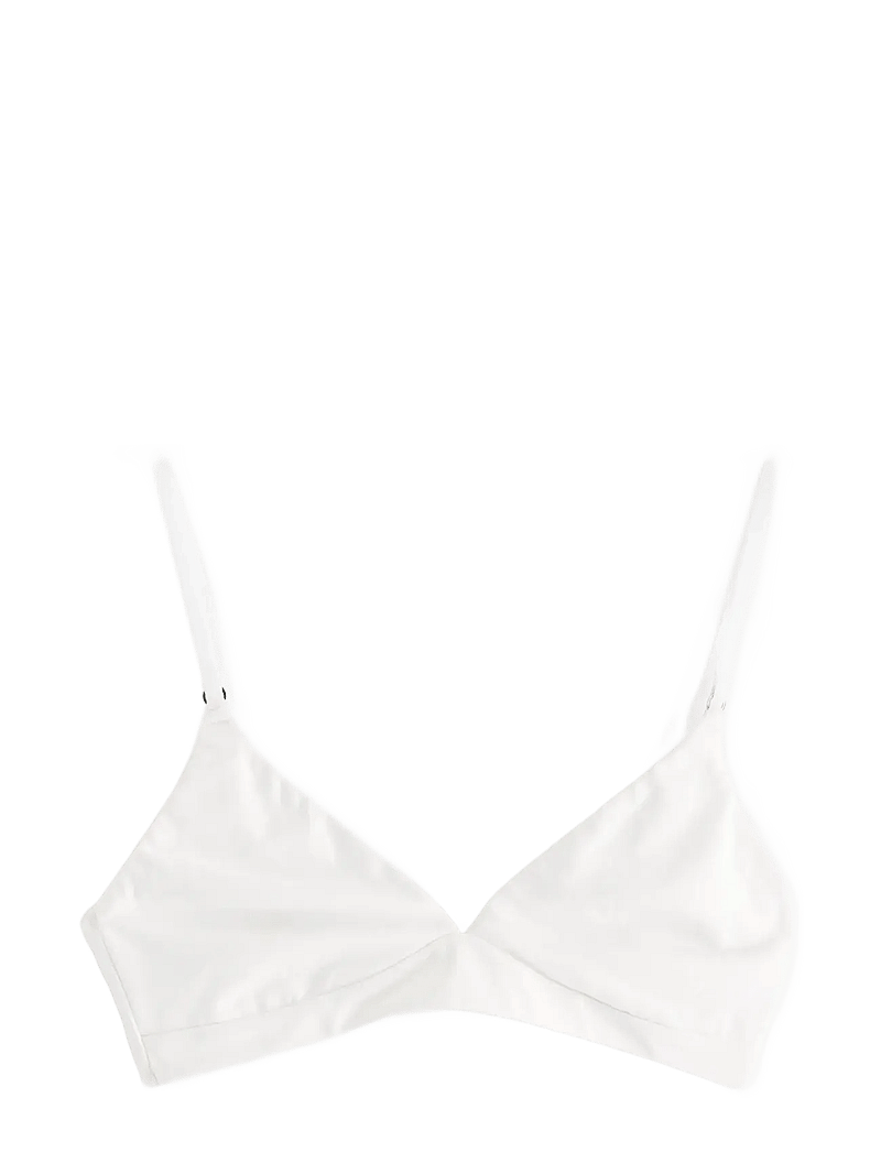 Lindex - Bra soft bra Carin cotton - bralette - white - 1