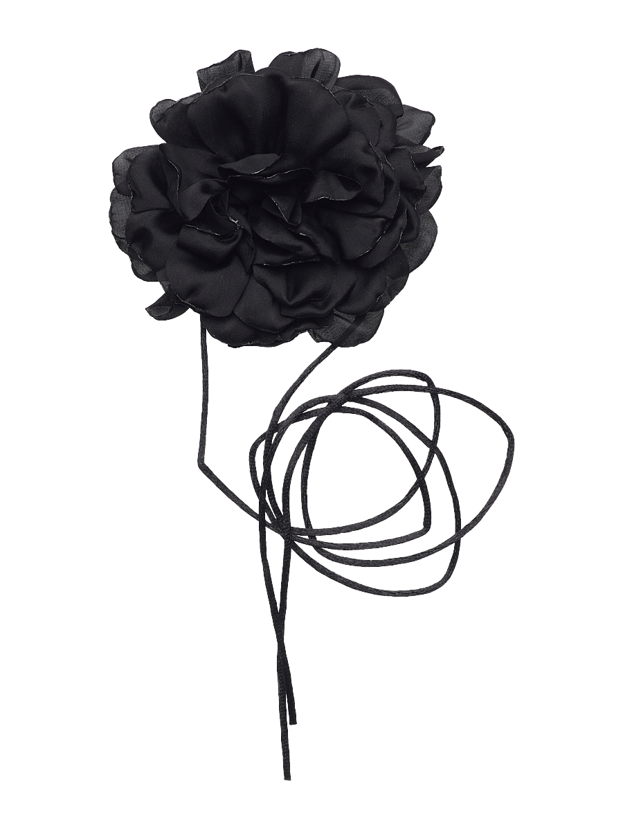 Lindex - Flower w string - black - 0