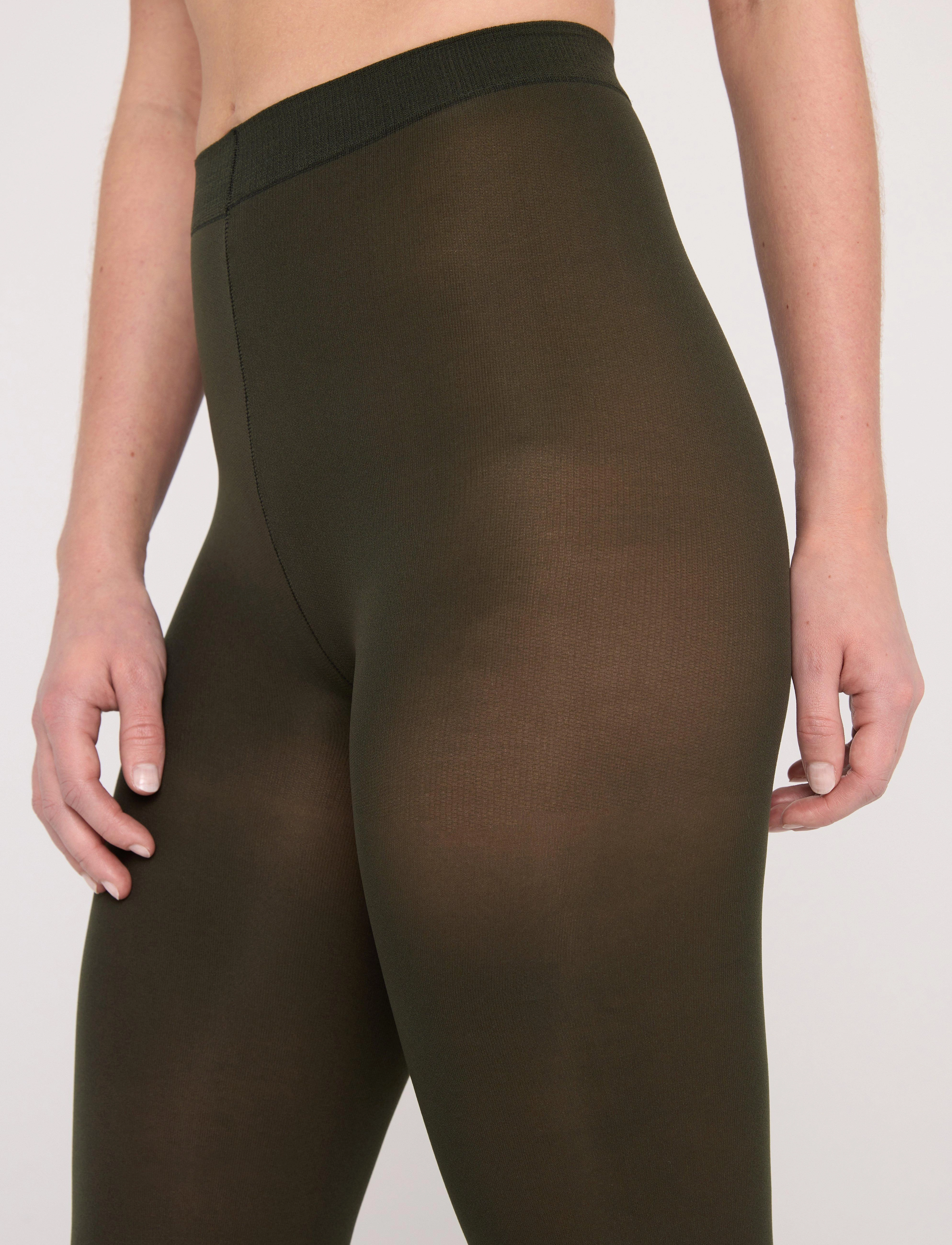Lindex - Matt tights 50 denier - dark dusty green - 5
