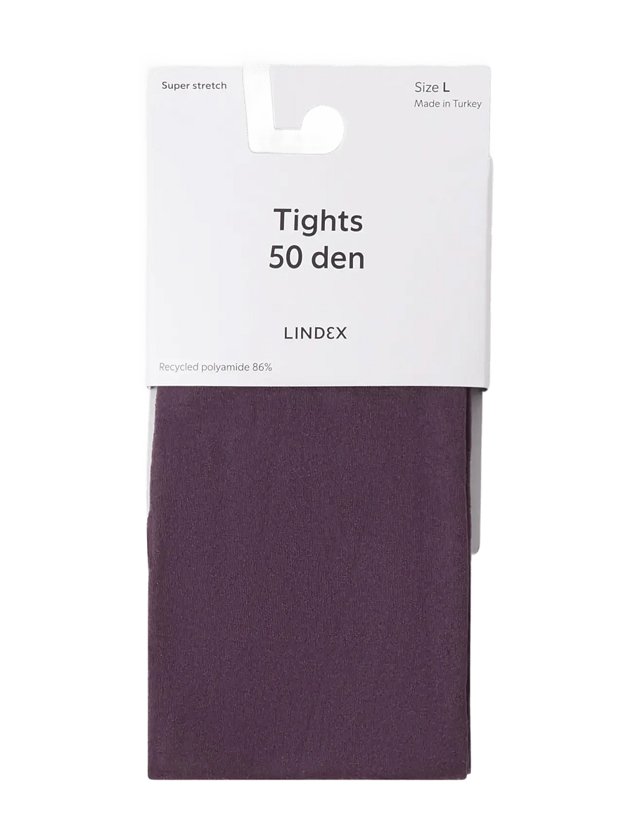 Lindex - Matt tights 50 denier - særlige begivenheder - dark dusty lilac - 0
