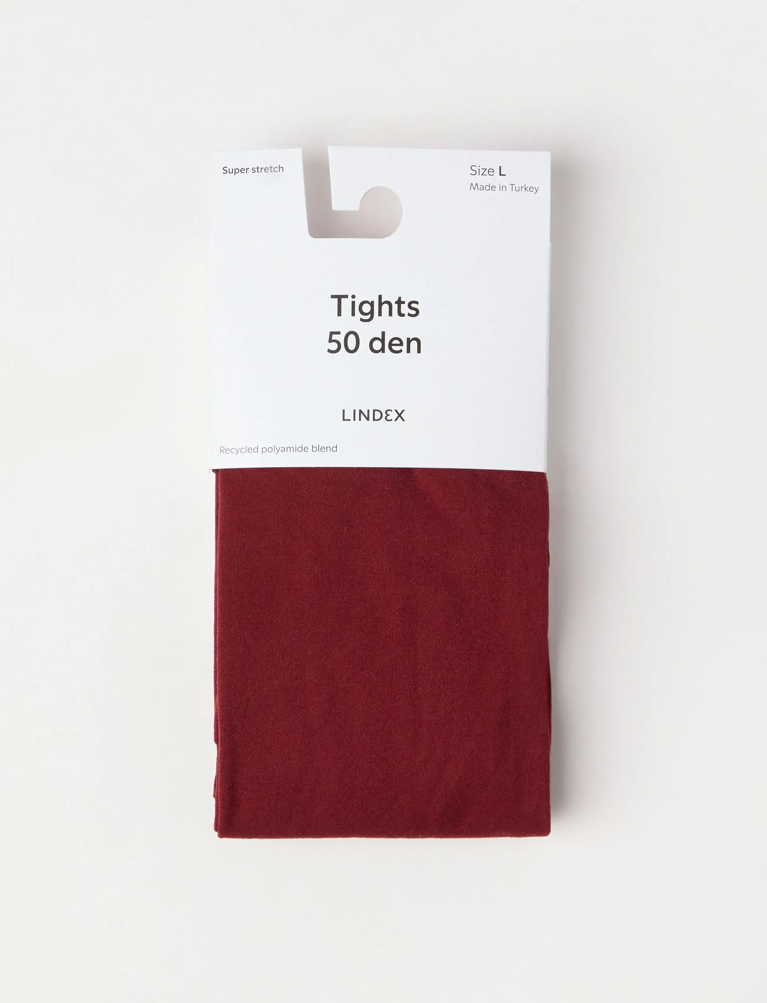 Lindex - Matt tights 50 denier - dark red - 4