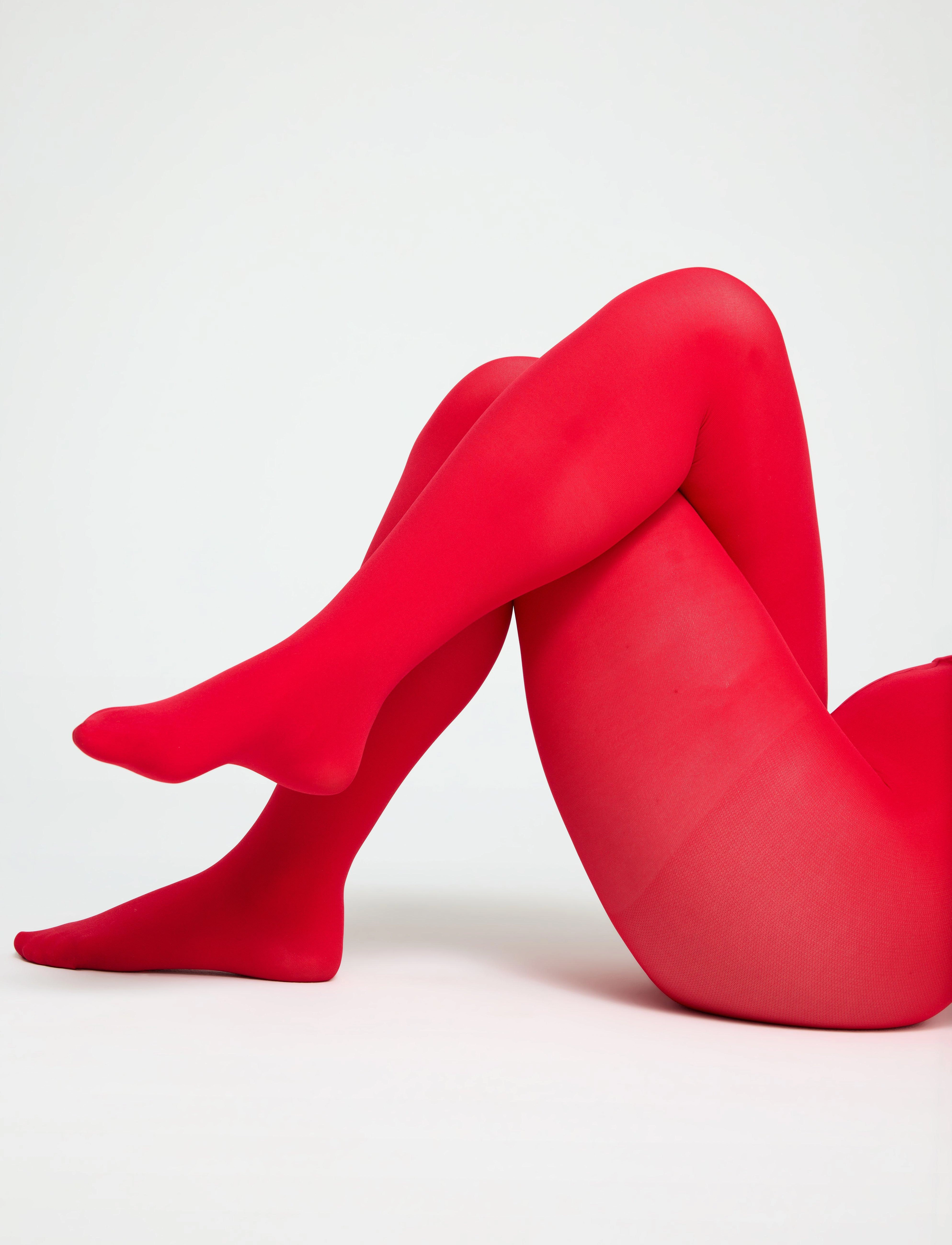 Lindex - Matt tights 50 denier - red - 3