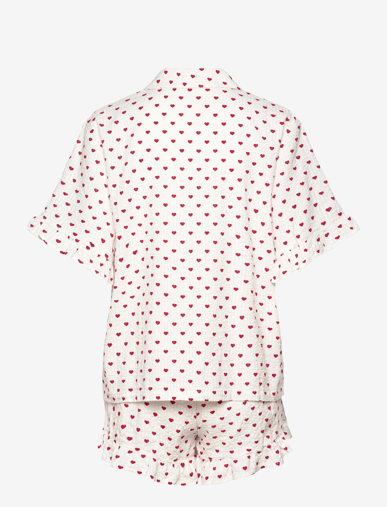 Lindex - Pyjama shortsset seersucker - julepyjamas - red - 2