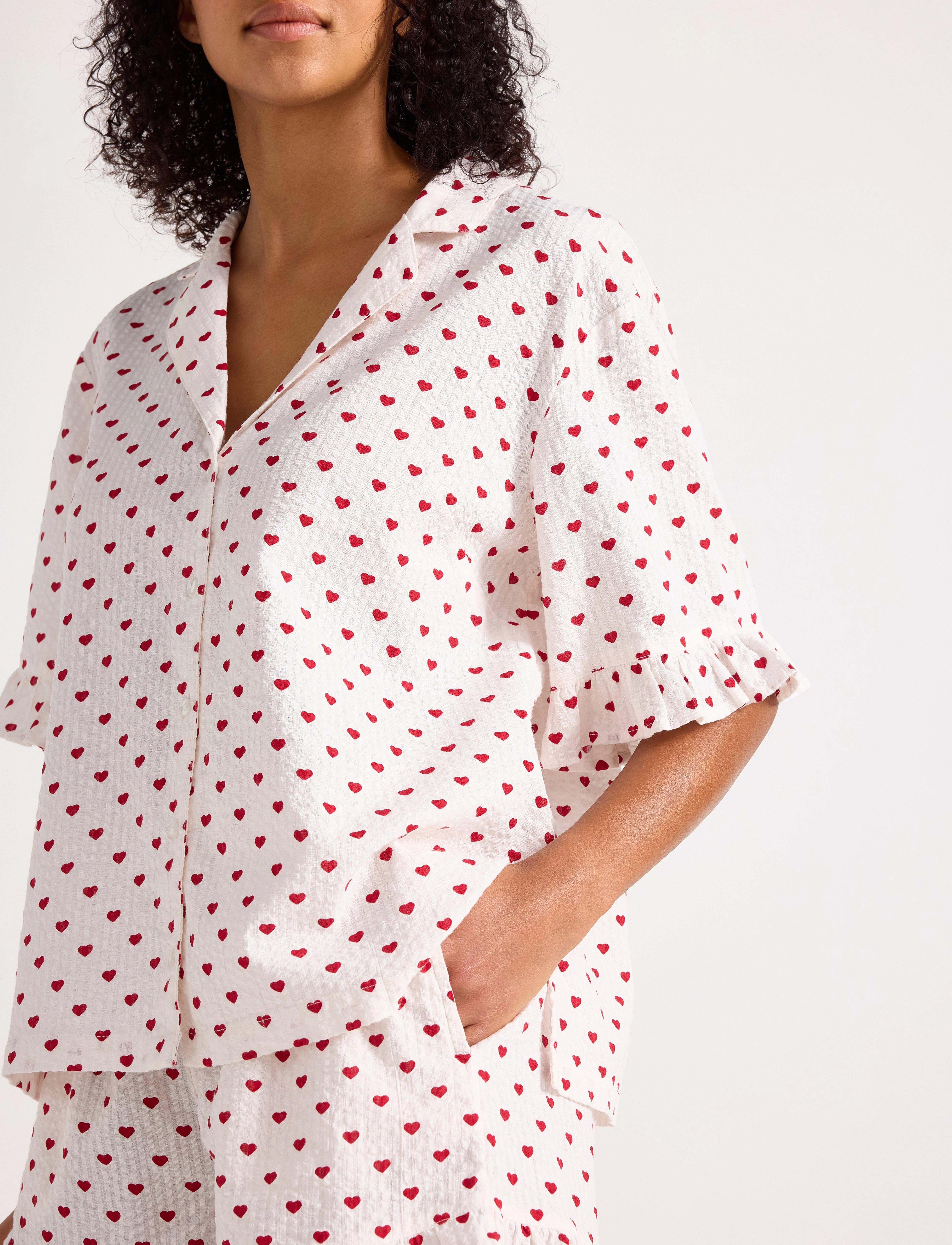Lindex Pyjama Shortsset Seersucker pyjamas dam – bild 3