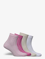 Lindex - sock high ankle 4 p soft cable - alhaisimmat hinnat - pink - 1