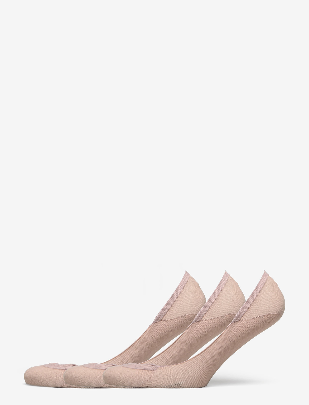 Lindex - sock invisible 3 p solid - ankelstrømper - beige - 0