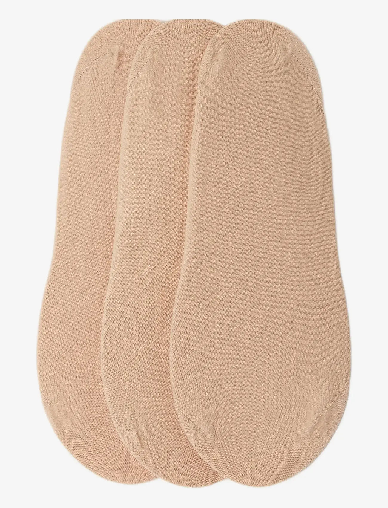 Lindex - sock invisible 3 p solid - ankelstrømper - beige - 1