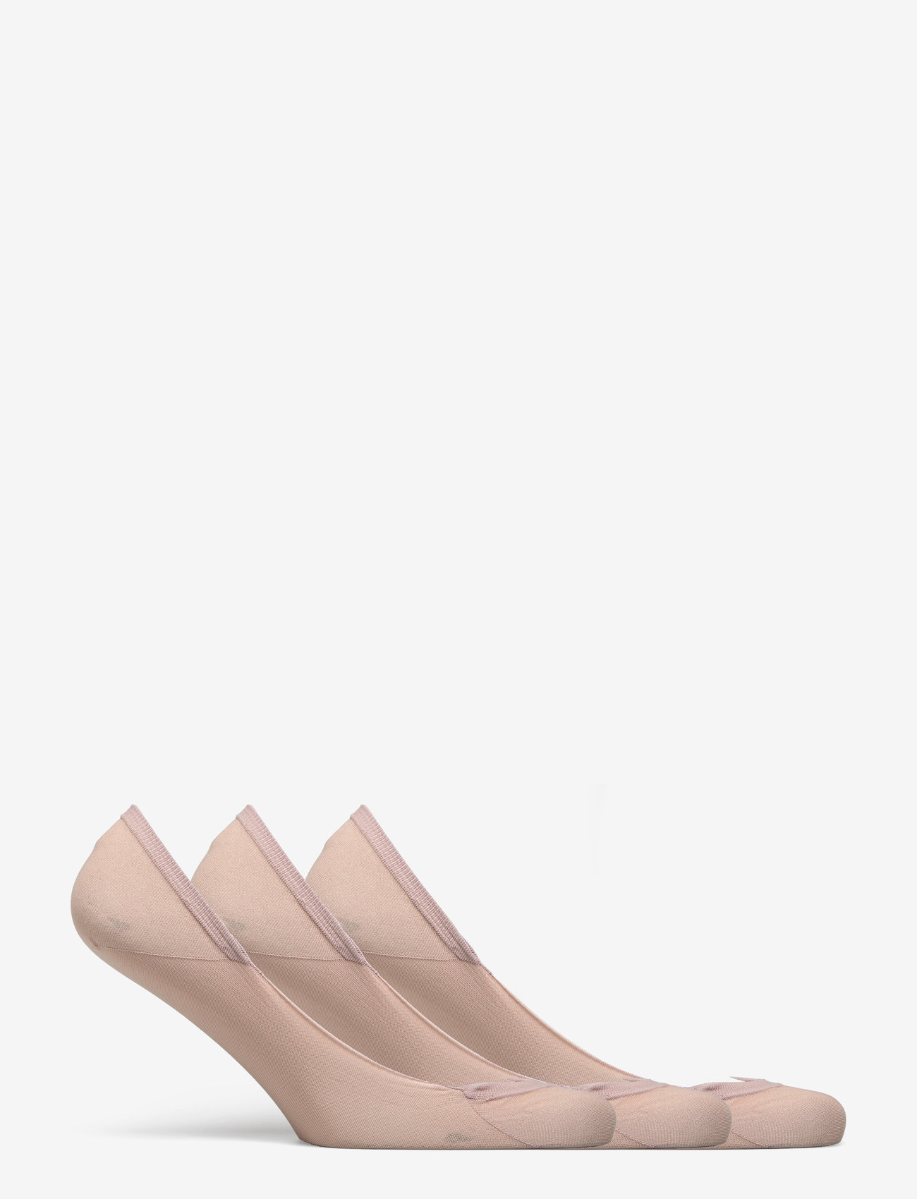 Lindex - sock invisible 3 p solid - ankelstrømper - beige - 4