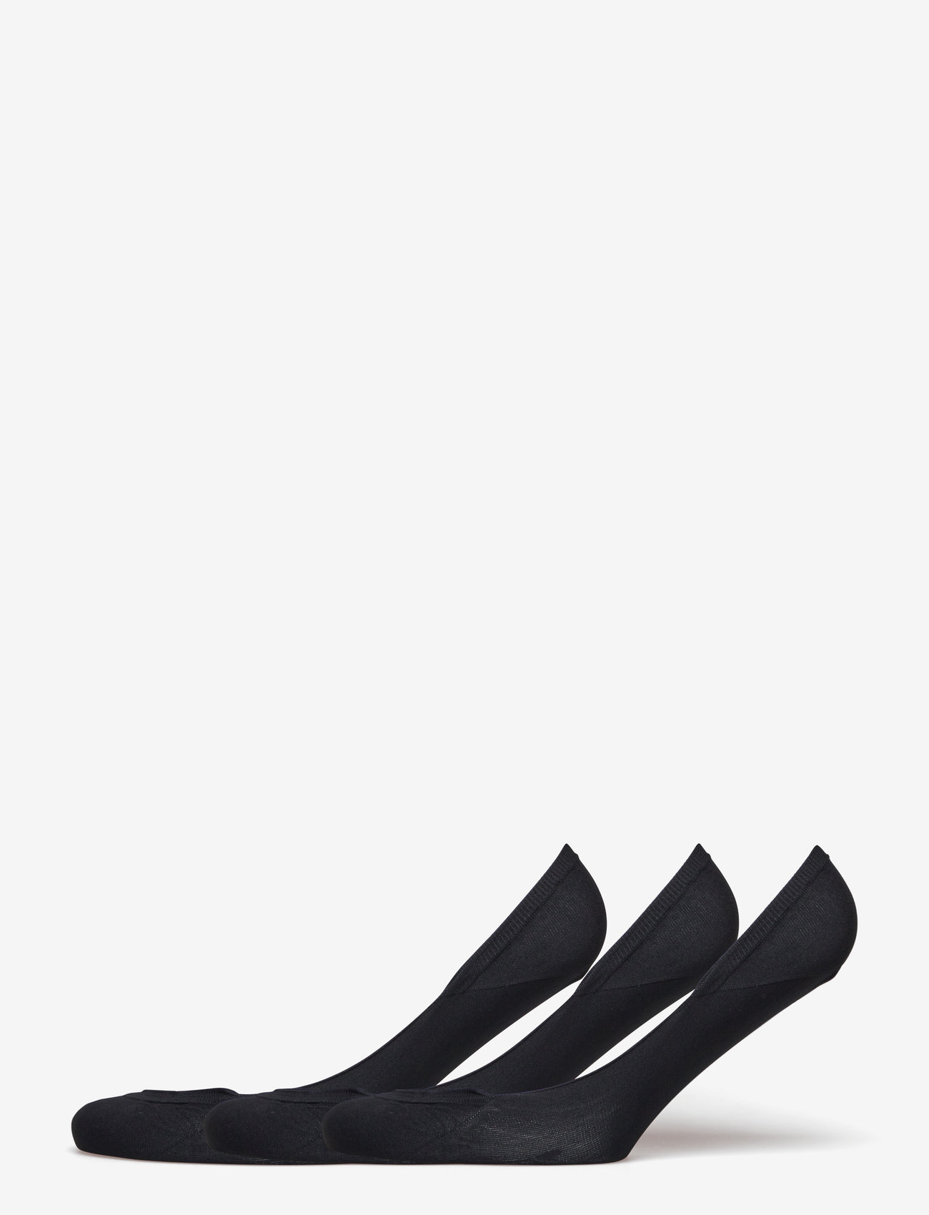 Lindex - sock invisible 3 p solid - ankle socks - black - 0