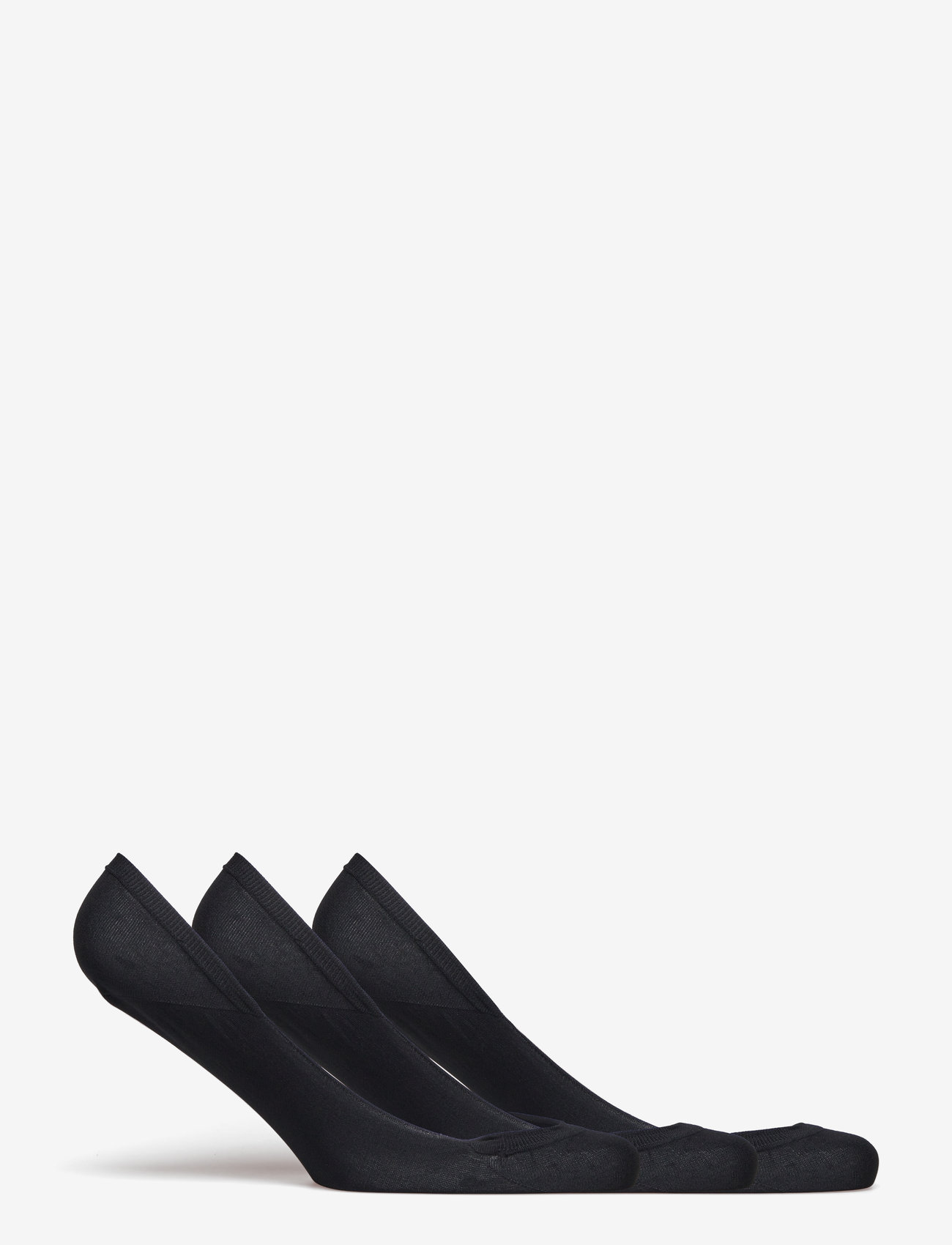 Lindex - sock invisible 3 p solid - ankle socks - black - 2