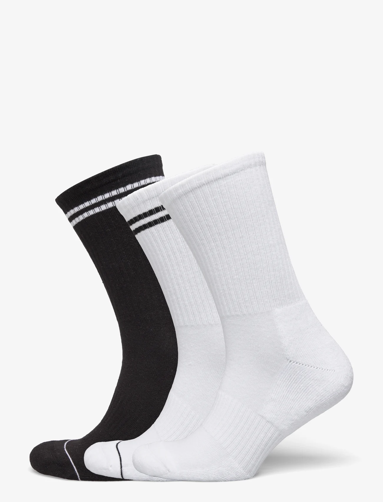 Lindex - Sock 3 p sport rib terry sole - laveste priser - white - 0