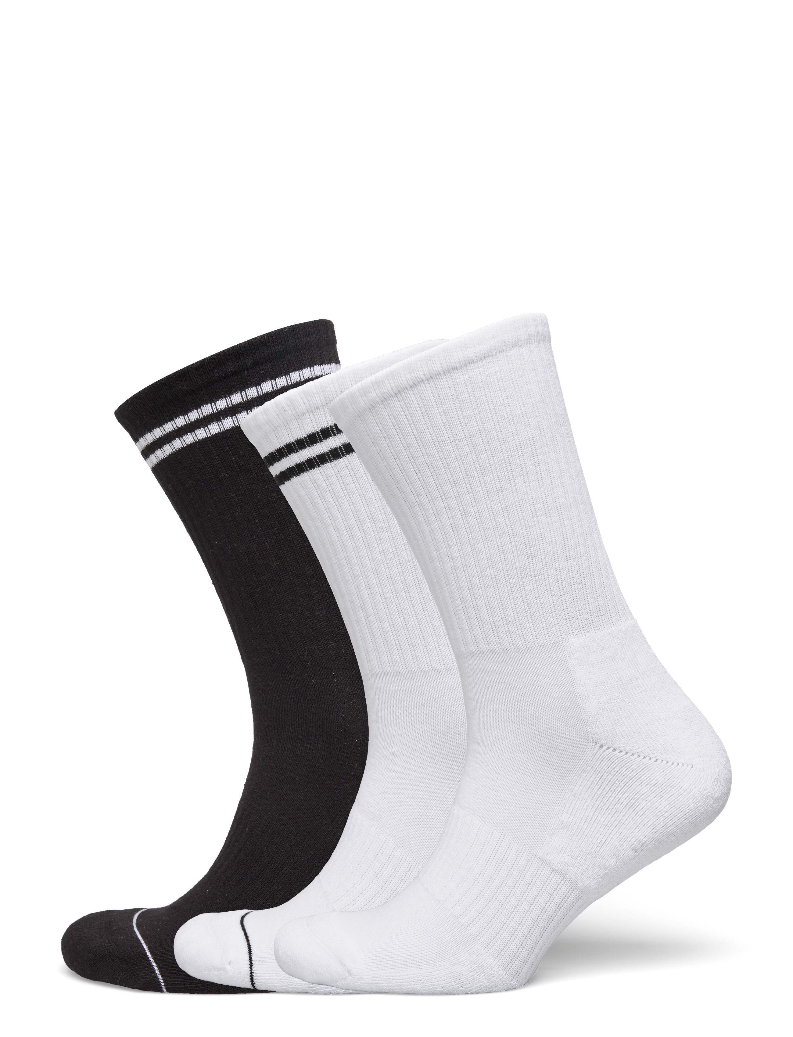 Sock 3 p sport rib terry sole - WHITE
