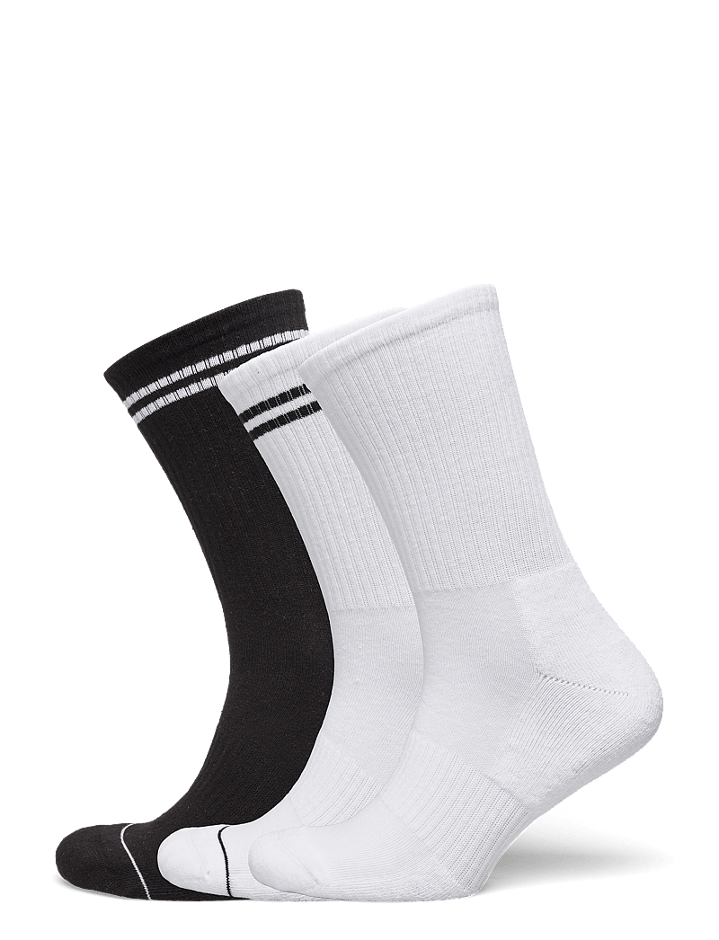 Lindex - Sock 3 p sport rib terry sole - vanliga strumpor - white - 0