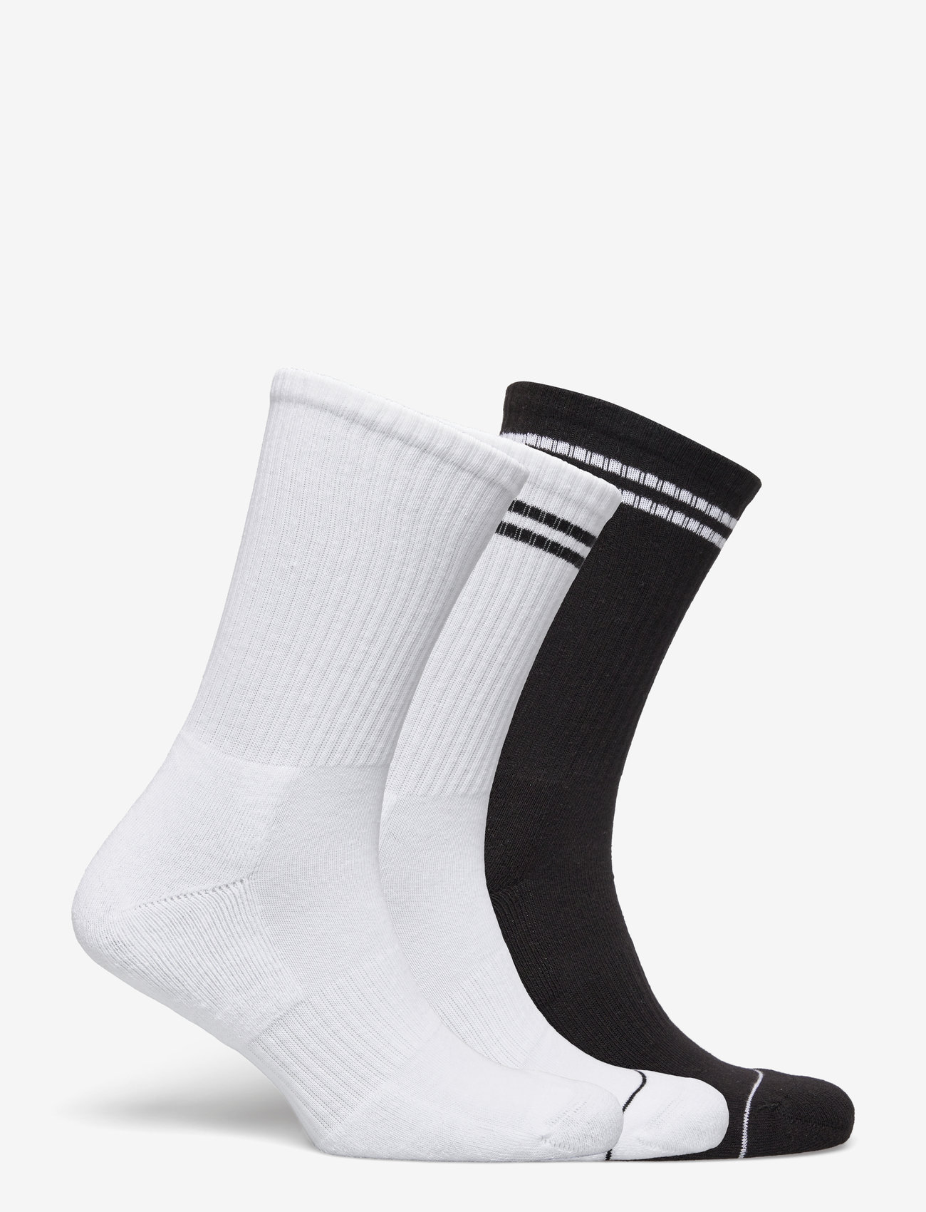 Lindex - Sock 3 p sport rib terry sole - vanliga strumpor - white - 1