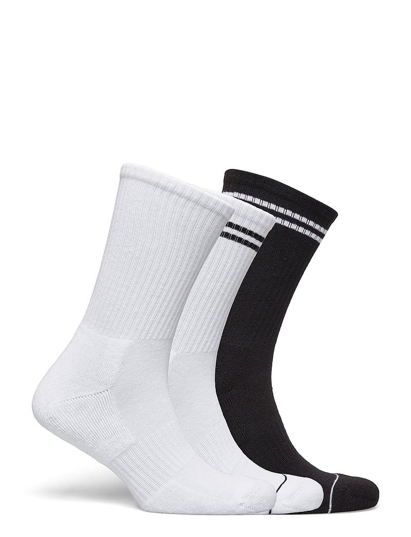 Lindex - Sock 3 p sport rib terry sole - vanliga strumpor - white - 1