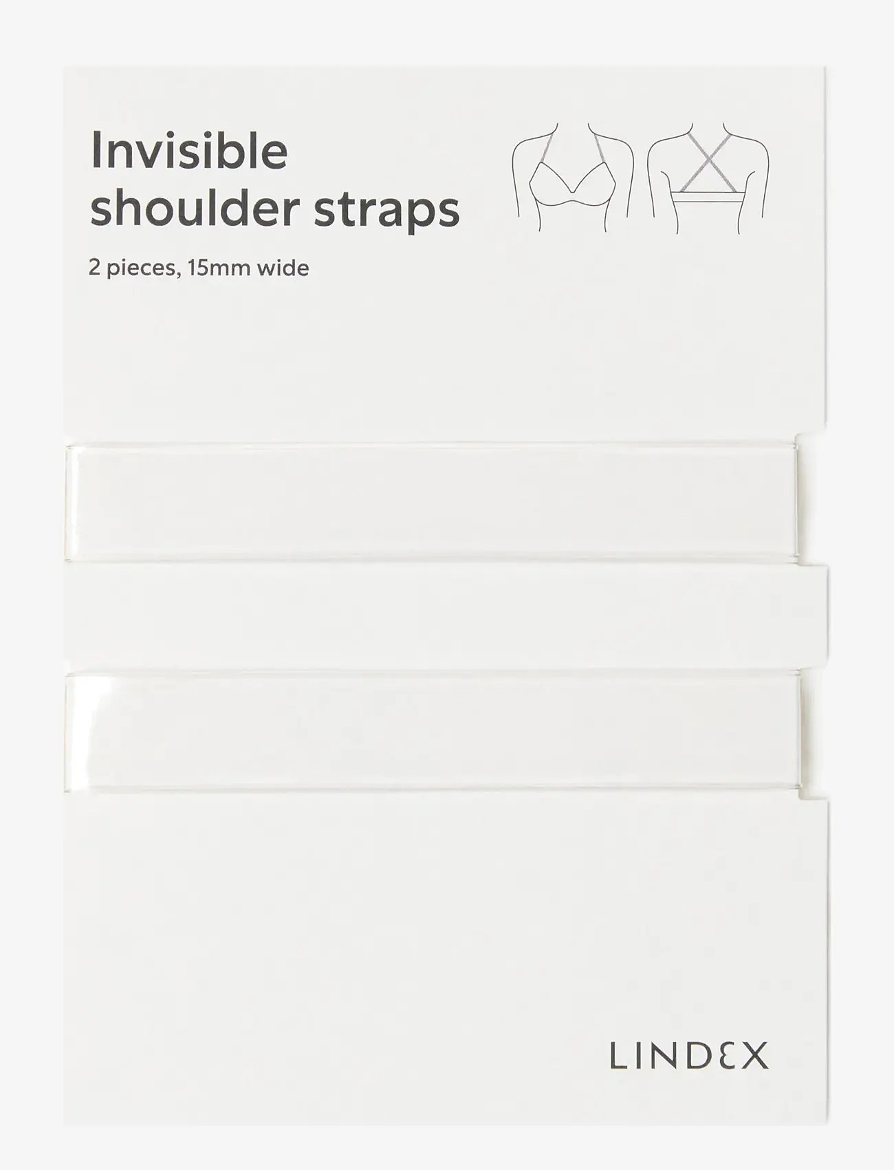 Lindex - Invisible shoulder straps 15 mm - bh accessoarer - transparent - 0