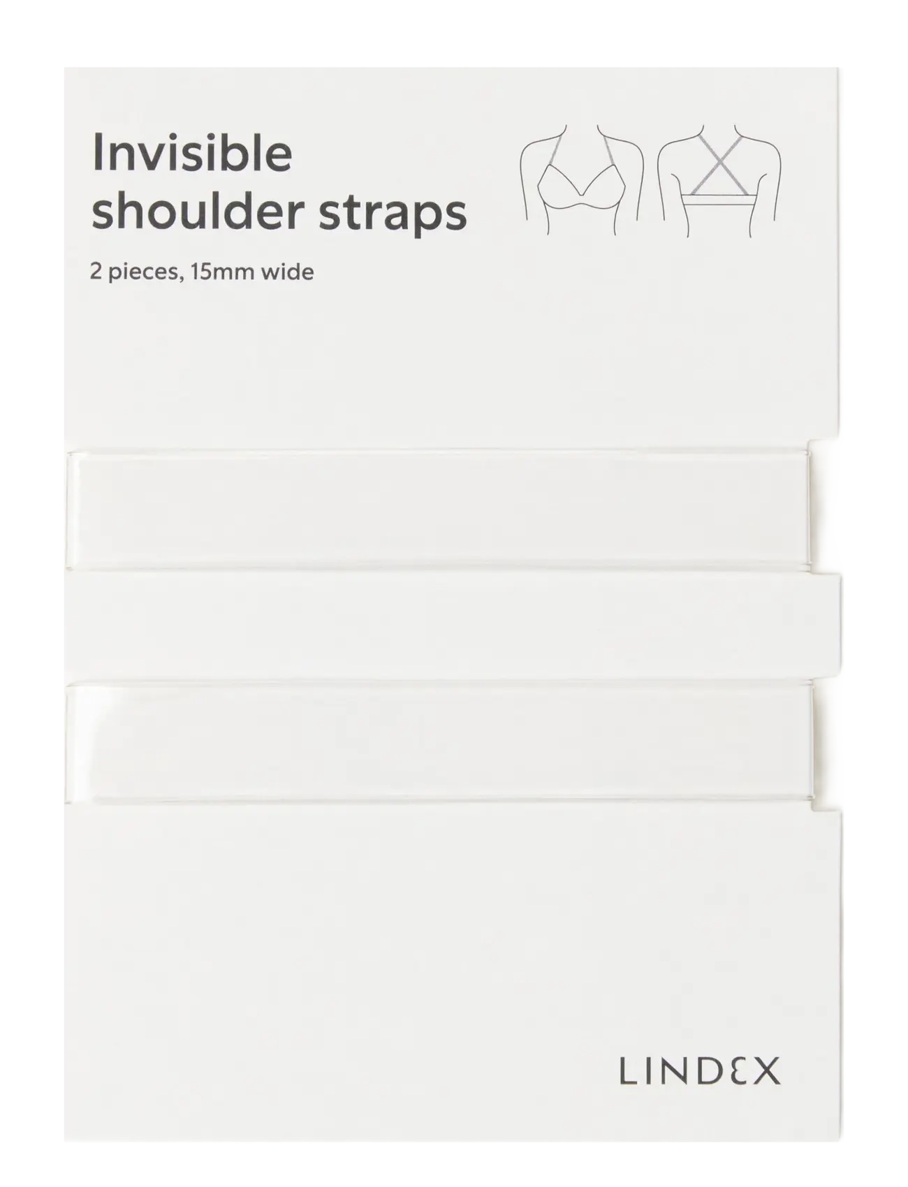 Lindex Invisible shoulder straps 15 mm - Lingerie - TRANSPARENT / white