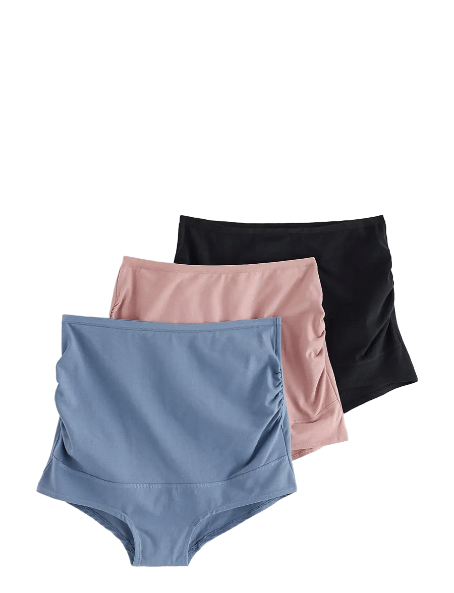 Lindex - 3-pack maternity briefs - unterwäsche - dark dusty blue - 1