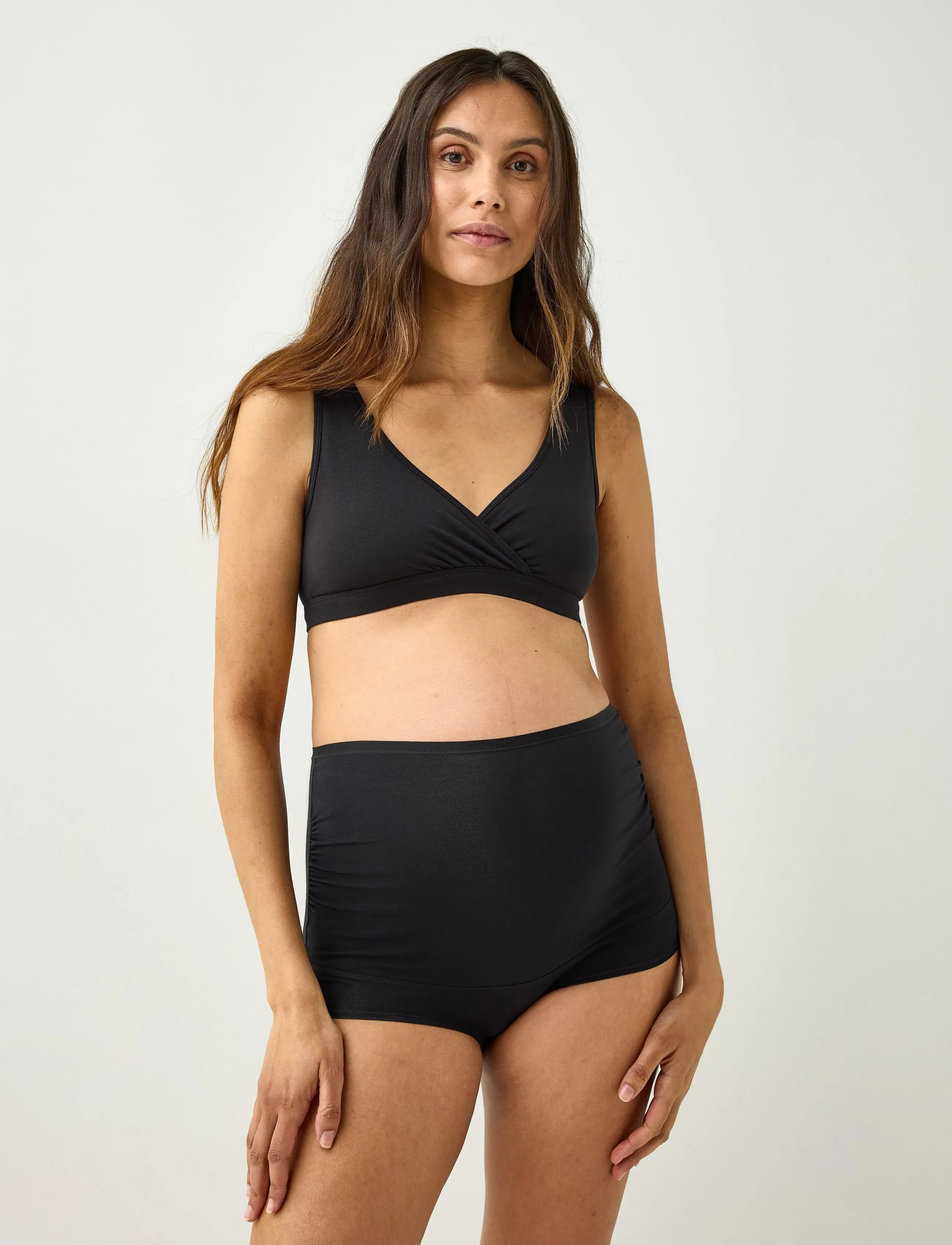 Lindex 3-pack maternity briefs - pesu ja aluspesu - light beige - Rasedale - LIGHT BEIGE / black