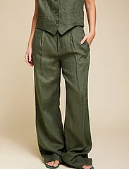 Line of Oslo - Moon linen - linen trousers - army - 2