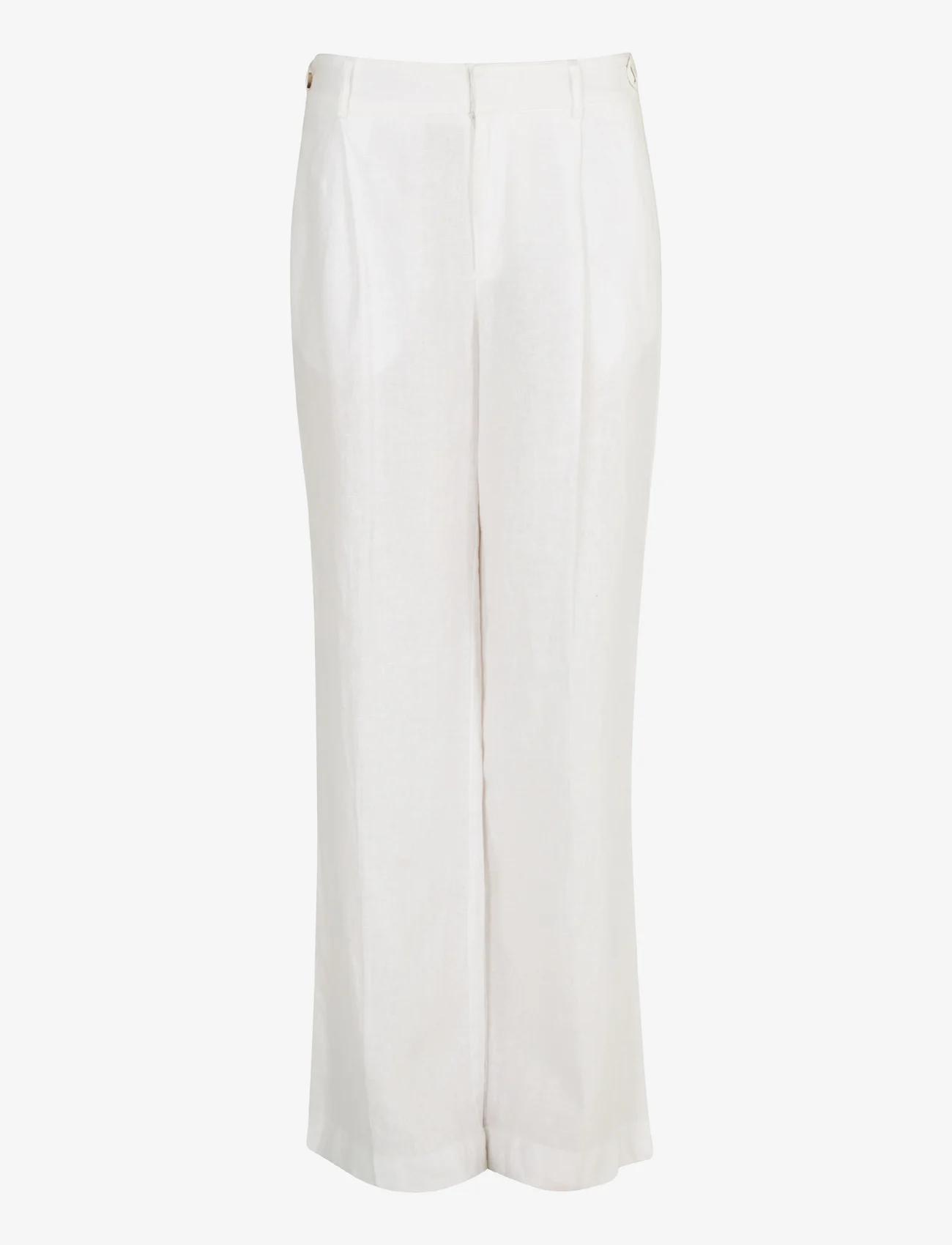 Line of Oslo - Moon linen - linen trousers - white - 0