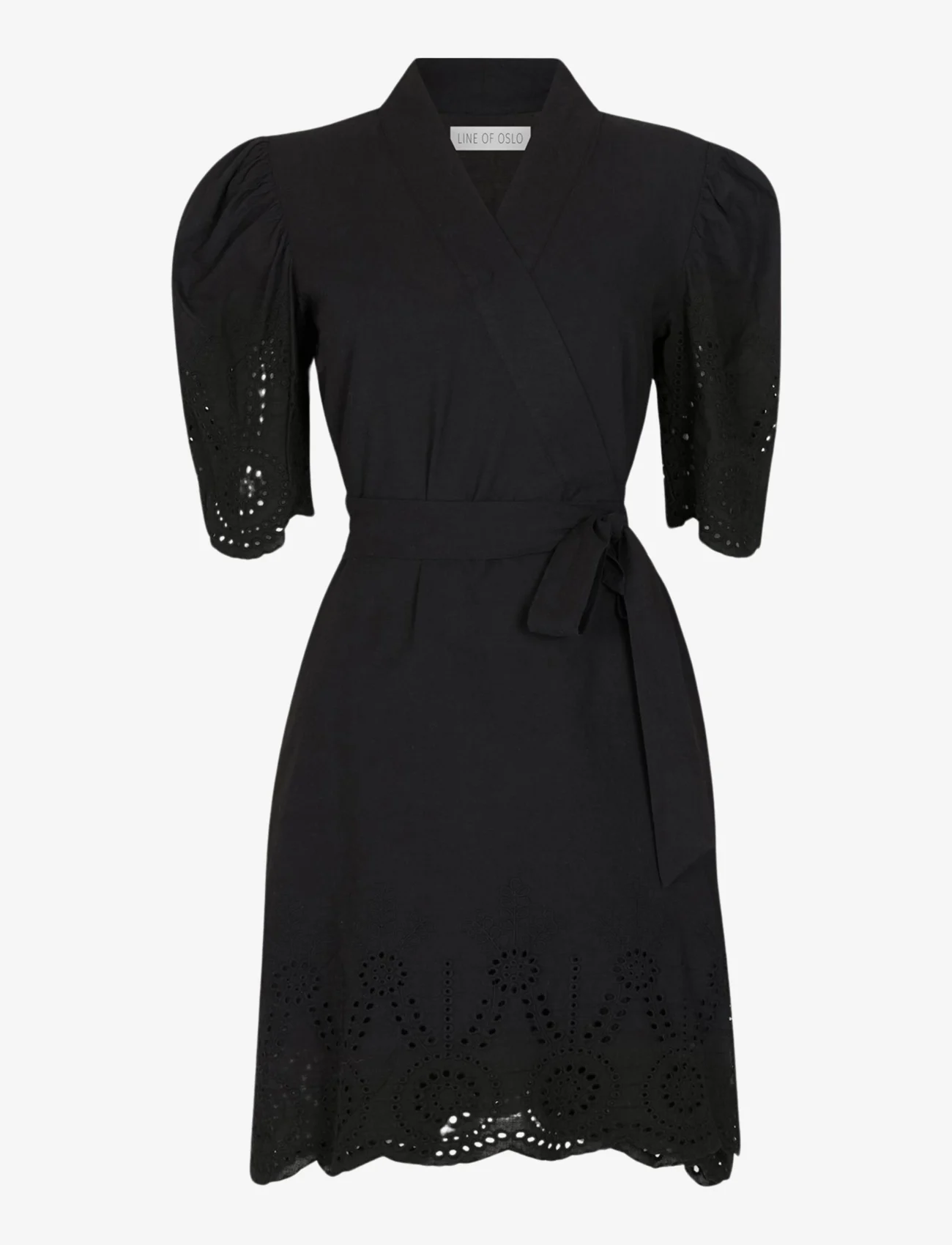 Line of Oslo - Scarlett short lace - summer dresses - black - 0