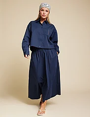 Line of Oslo - Skirt solid - midi kjolar - blue - 1
