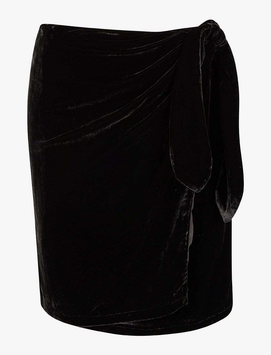 Line of Oslo - Maren Velvet - wickelröcke - black - 1