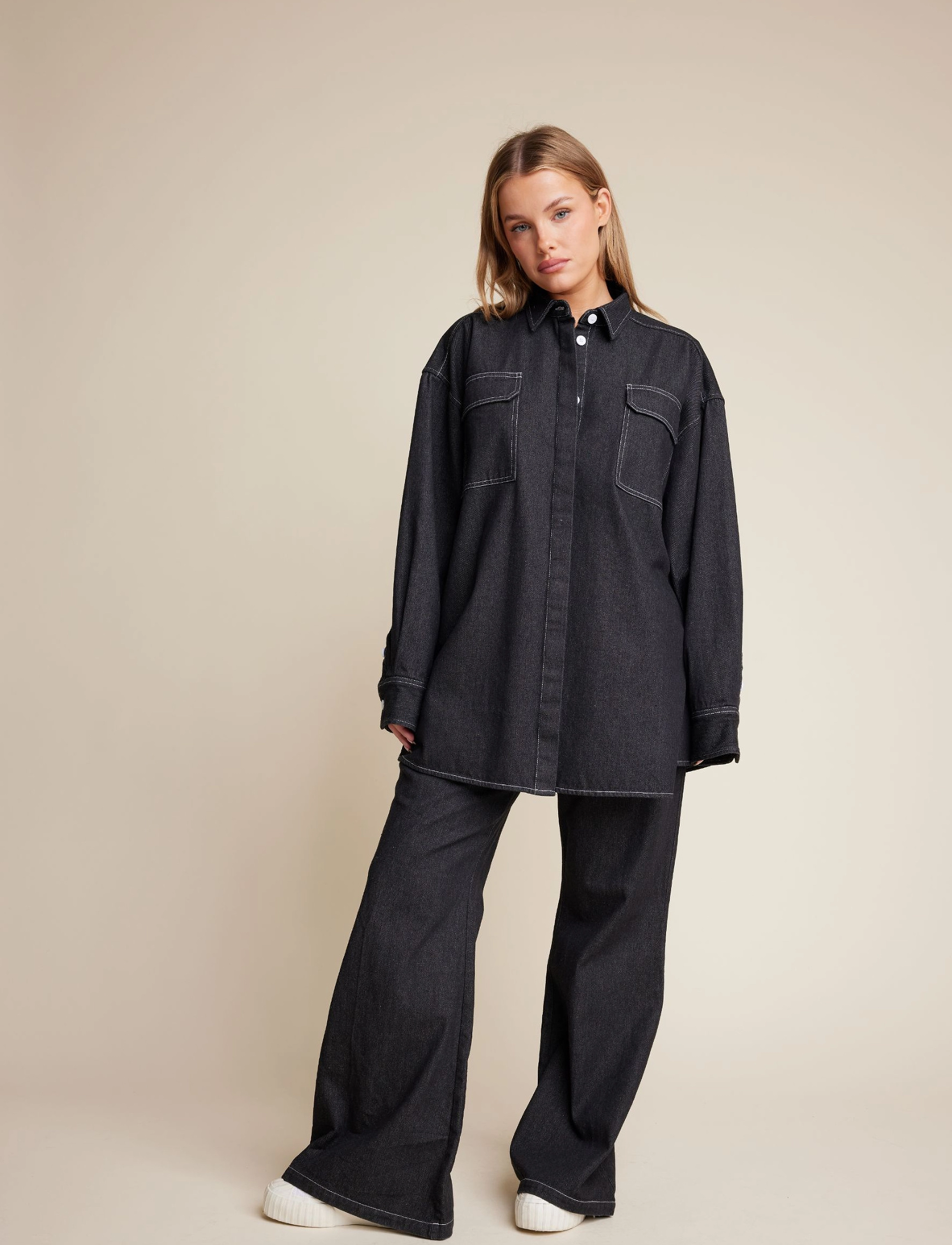 Line of Oslo - Winger Denim - brede jeans - black - 4