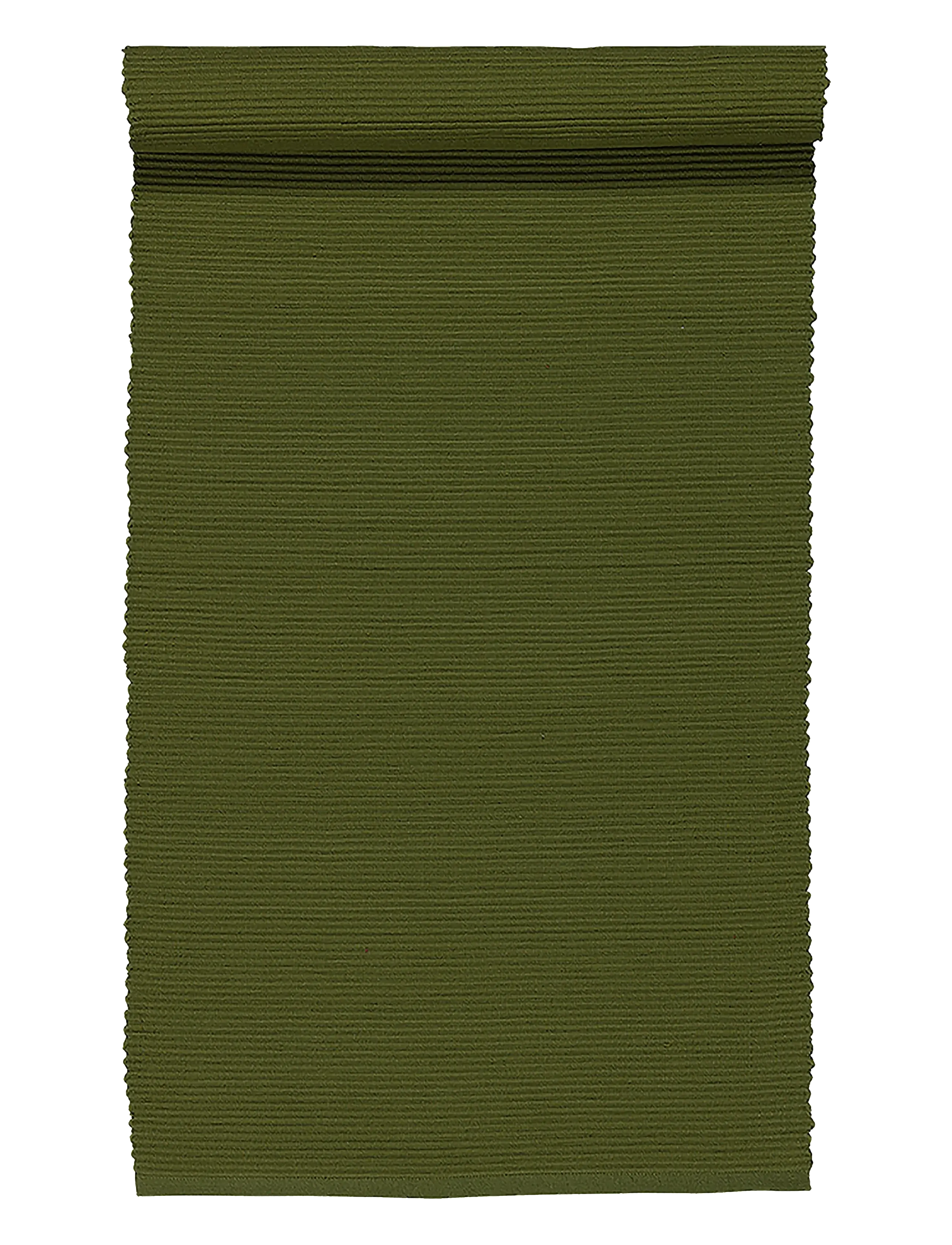 LINUM UNI Runner 45x150 cm - Tekstiler - DARK OLIVE GREEN / khaki/green